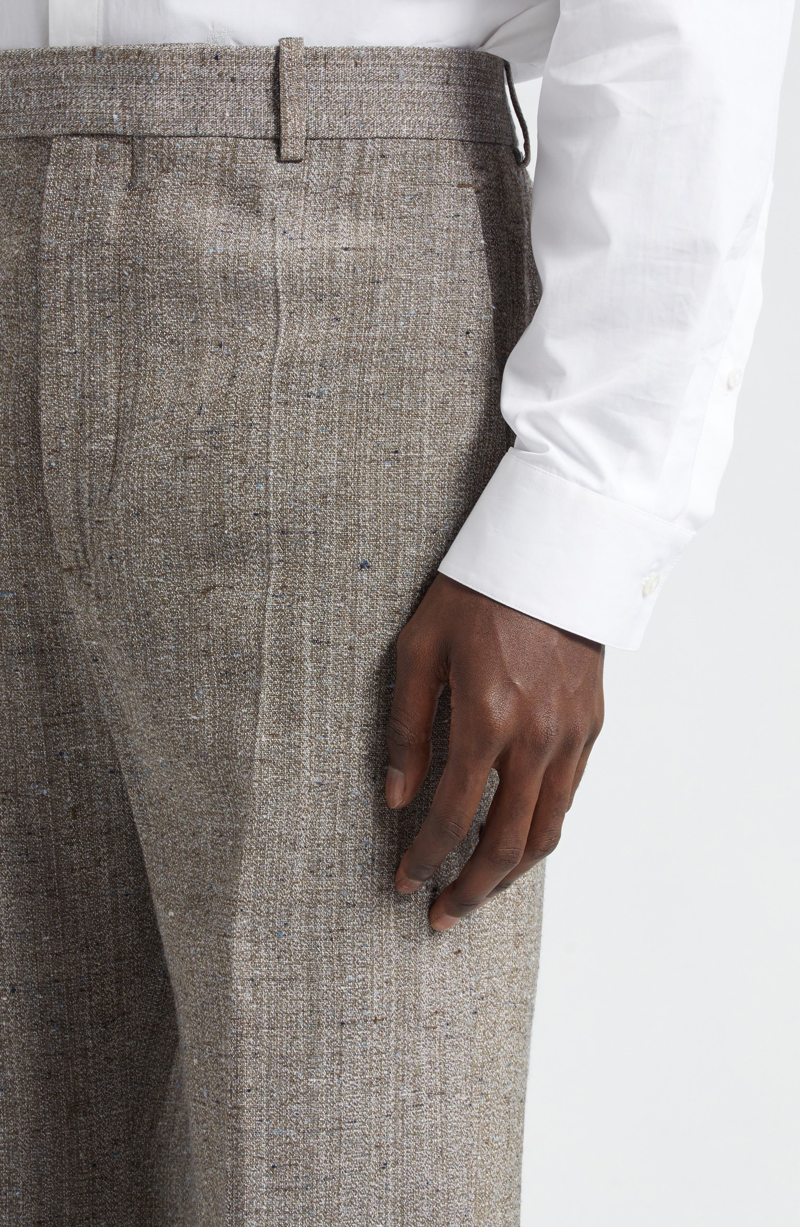 Bottega Veneta Knotted Mélange Trousers in Brown/White/Blue at Nordstrom - 5
