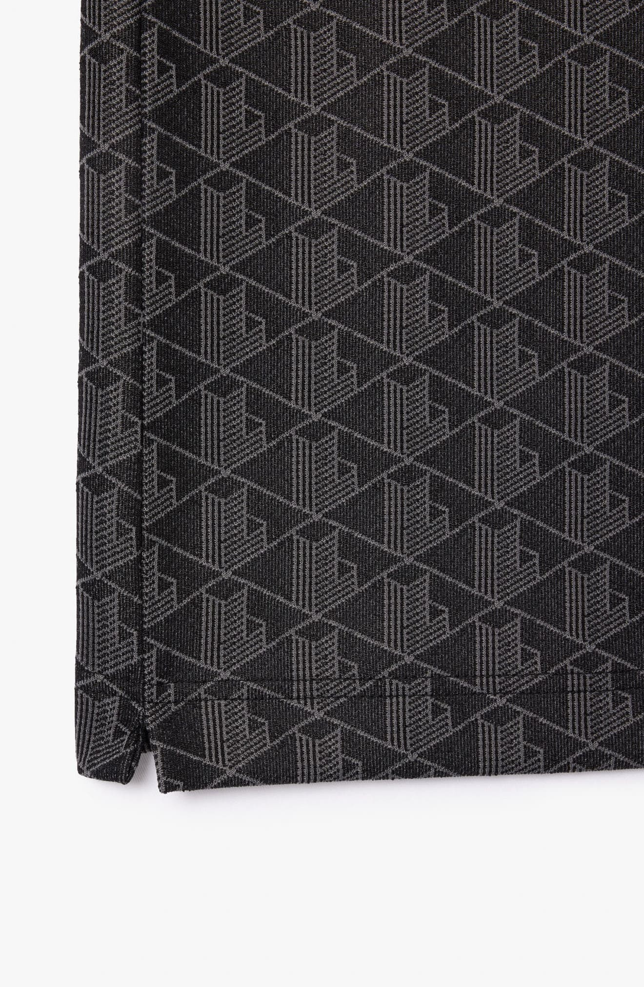Lacoste Monogram Jacquard Polo in Black Graphite at Nordstrom - 6
