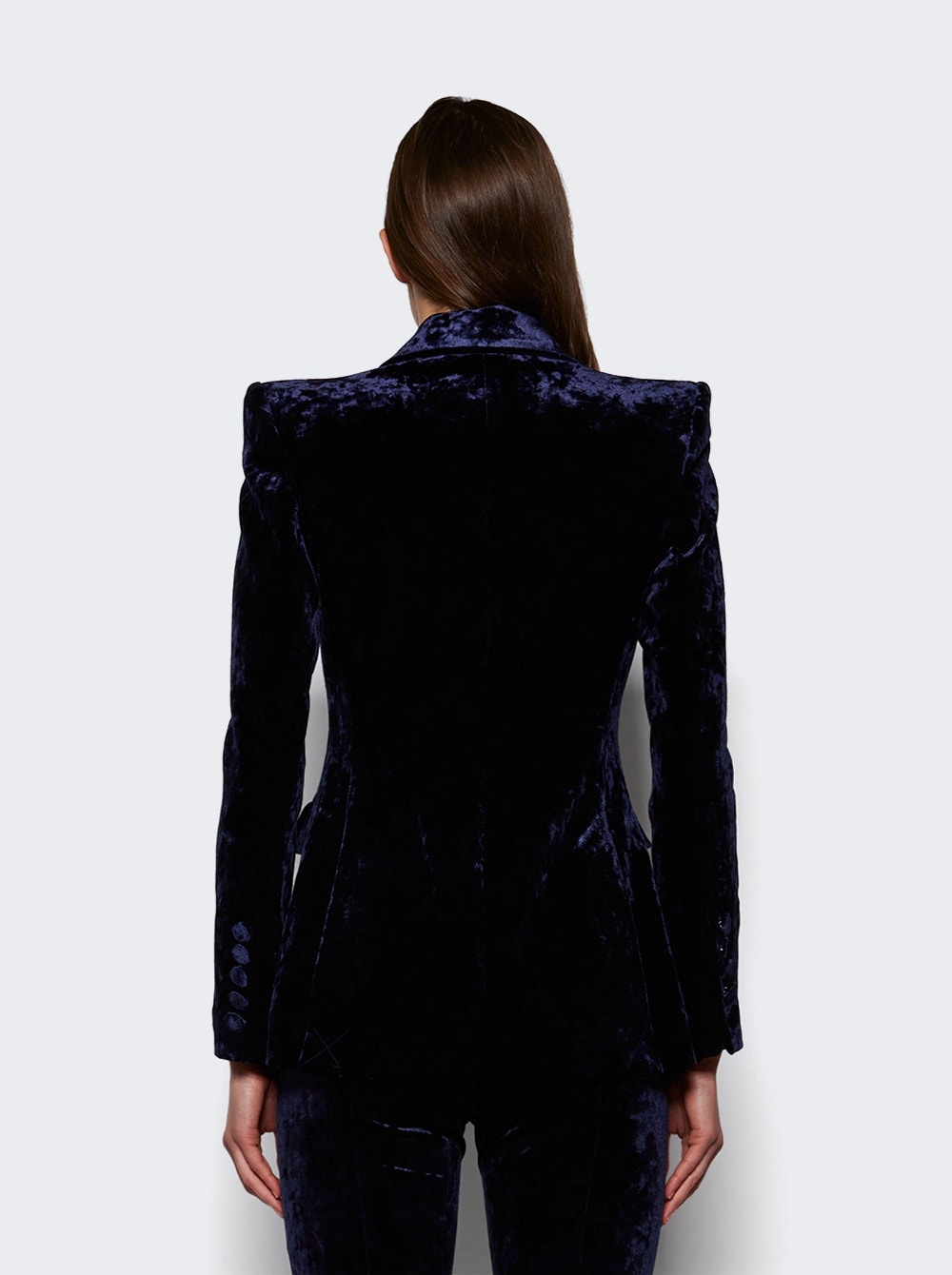 Single Breasted Fitted Blazer Midnight - 5