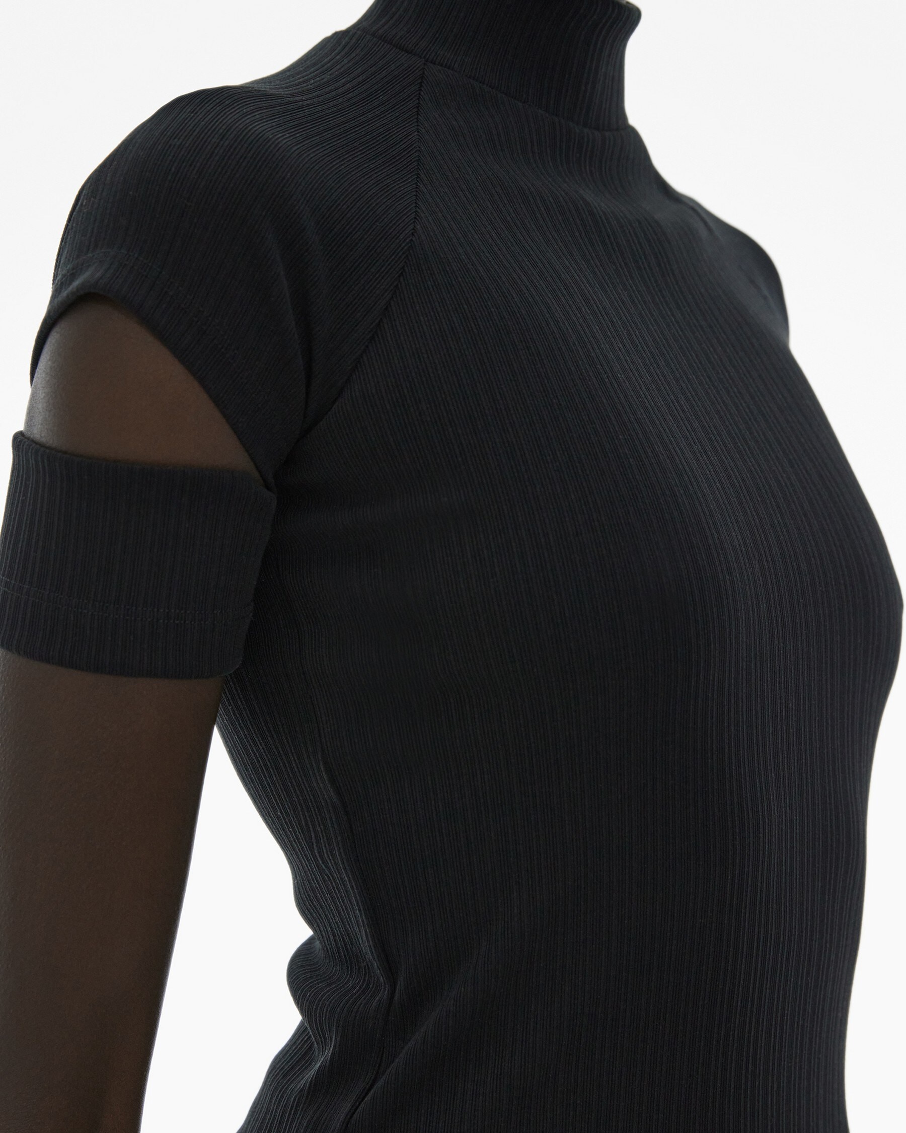 RIBBED SHORT-SLEEVE TURTLENECK - 6