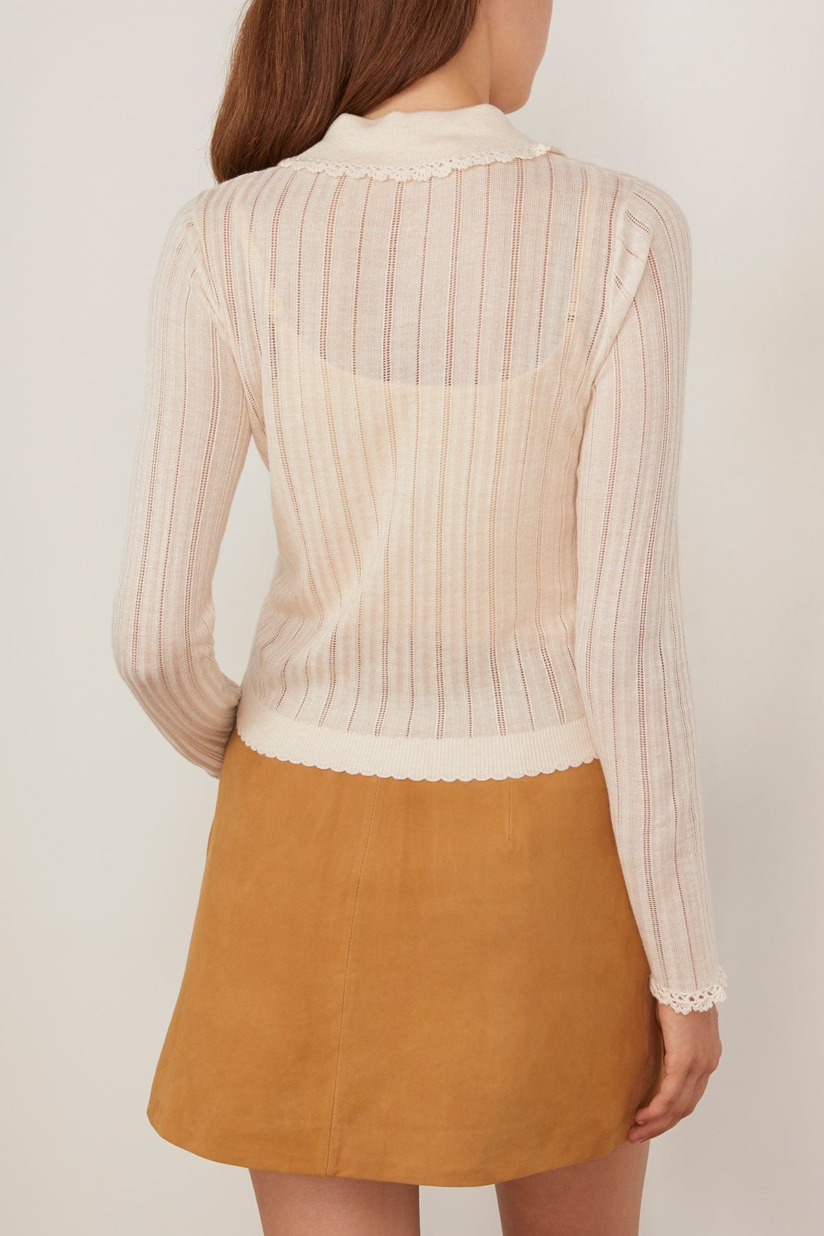 Lottie Knit Cardigan in Pristine - 4