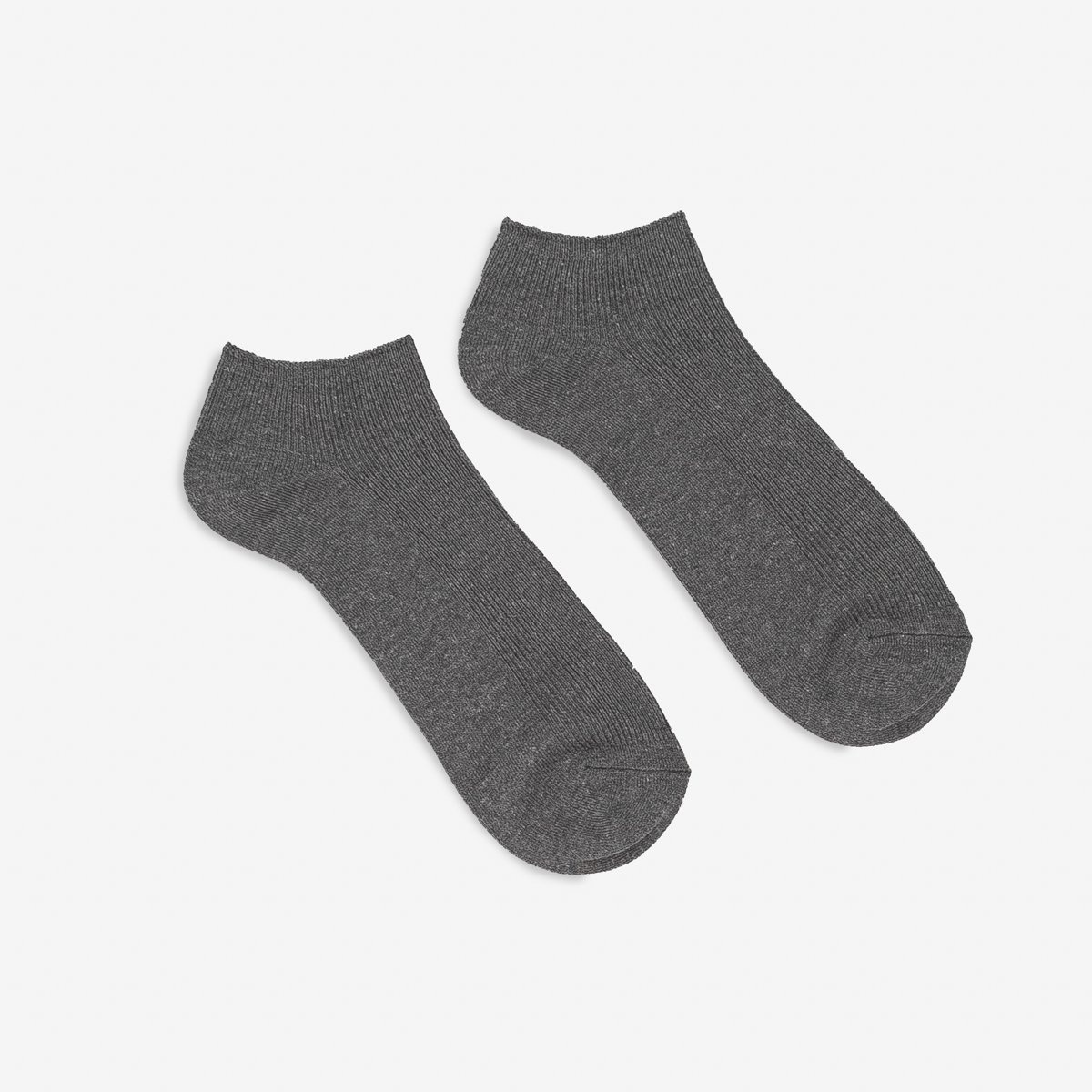 UTSS-GRY UTILITEES Mixed Cotton Sneaker Socks - Grey - 1