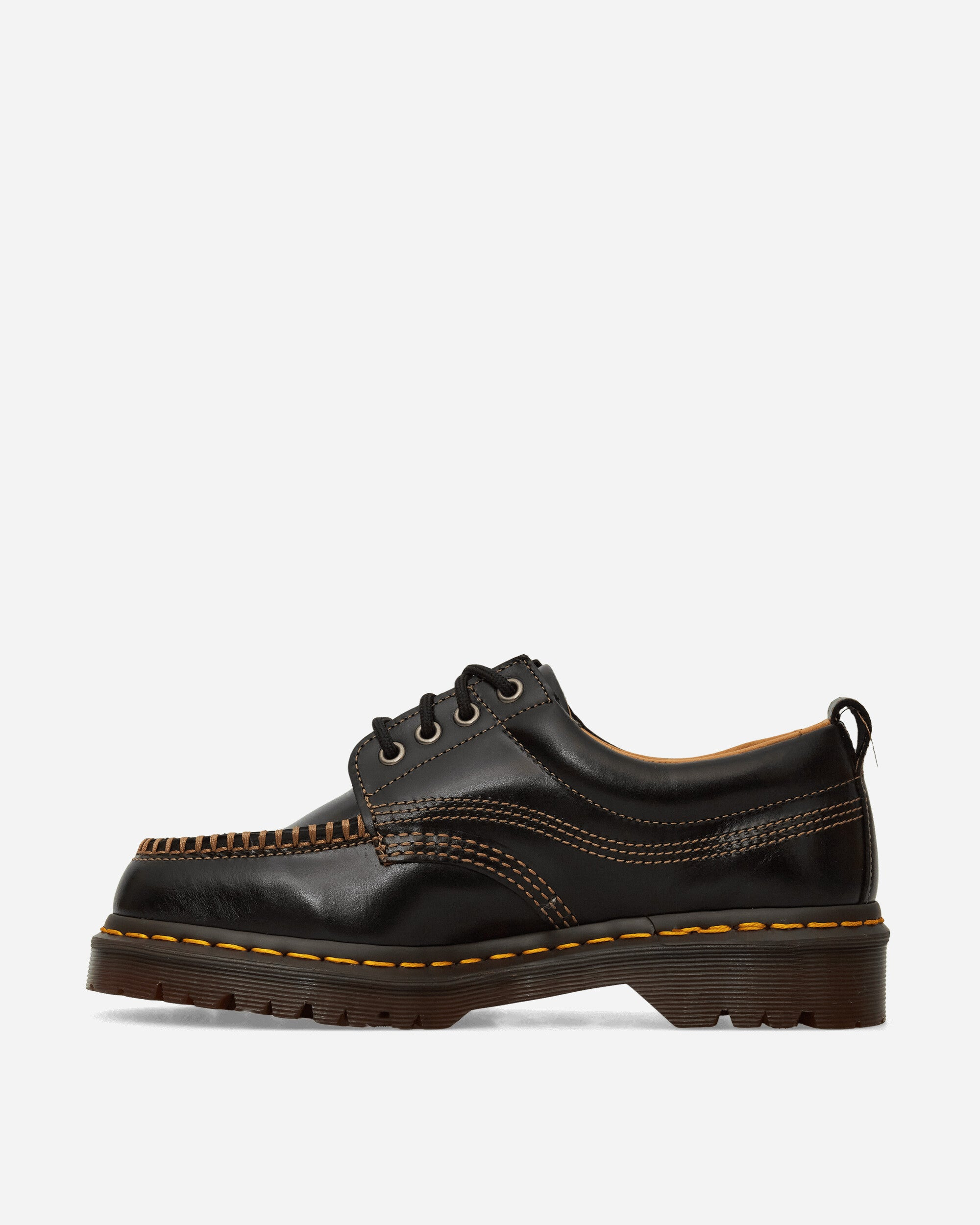 Lowell Leather Moc Toe Shoes Black - 3