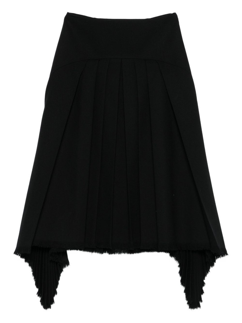 pleated frayed skirt 1