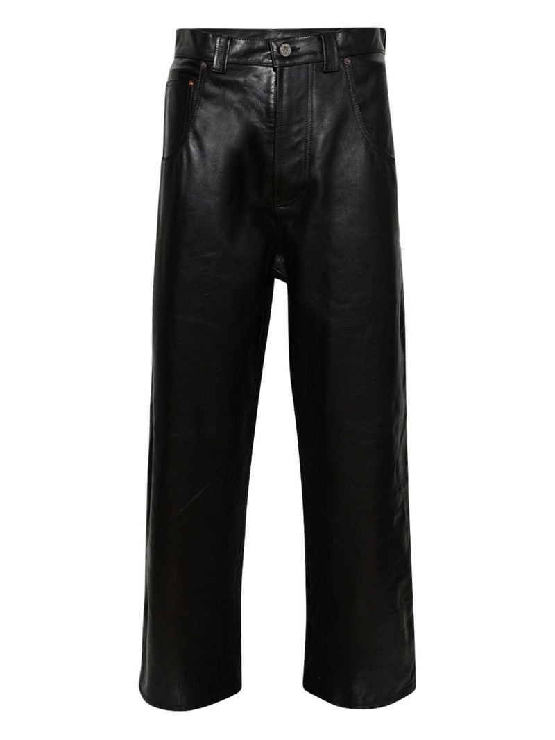 leather wide-leg trousers 1