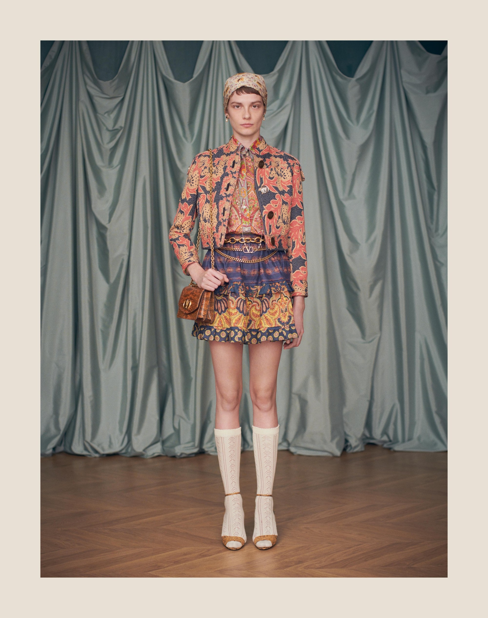 SKIRT IN LINO PAISLEY MEDAGLIONI VOYAGE IMAGINAIRE - 8