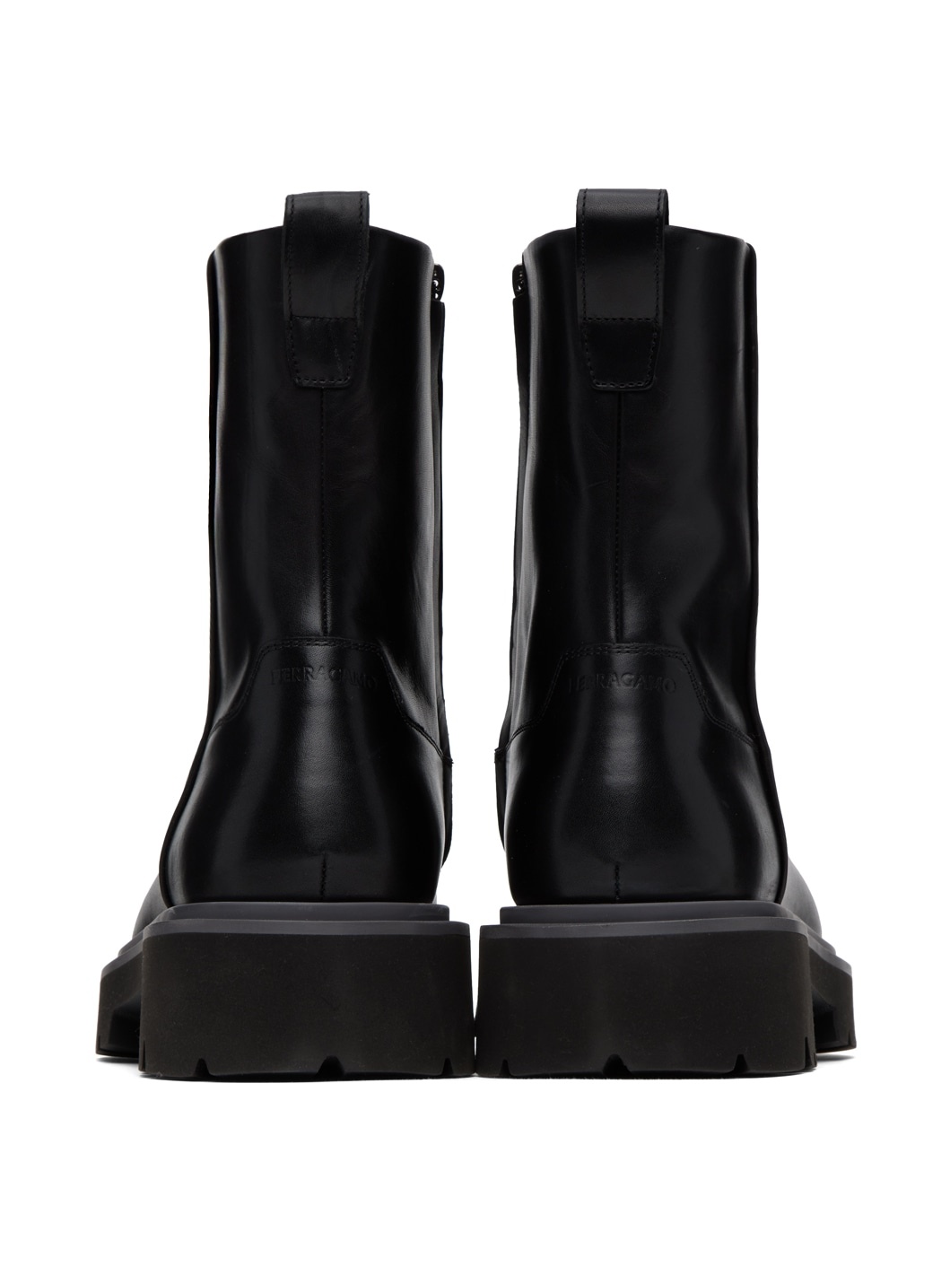 Black Leather Chelsea Boots - 2