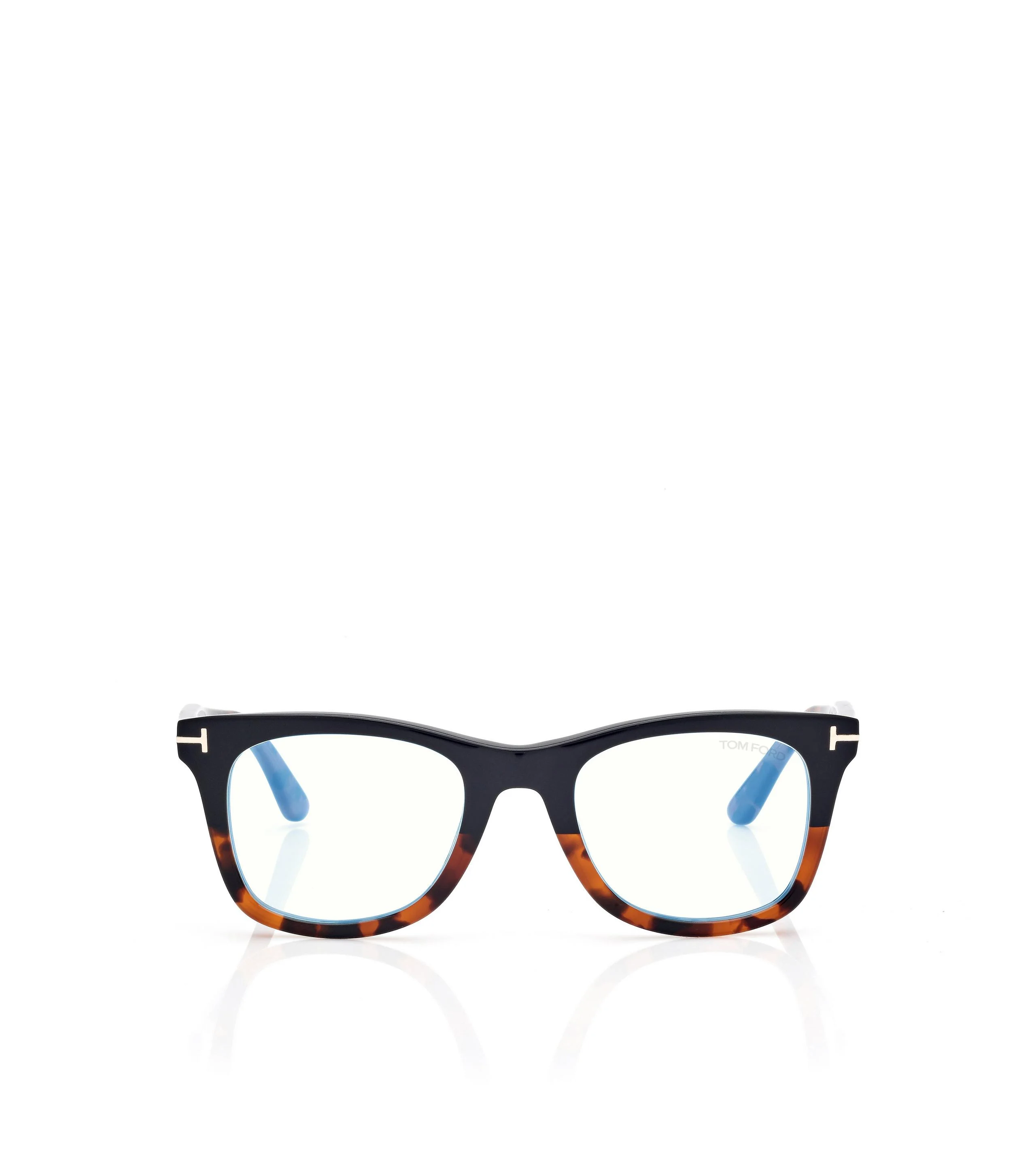 BLUE BLOCK SQUARE OPTICALS WITH CLIP ON SUNGLASSES - 1