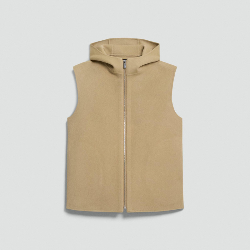 Hooded Vest in Double-Face Wool-Cashmere 1