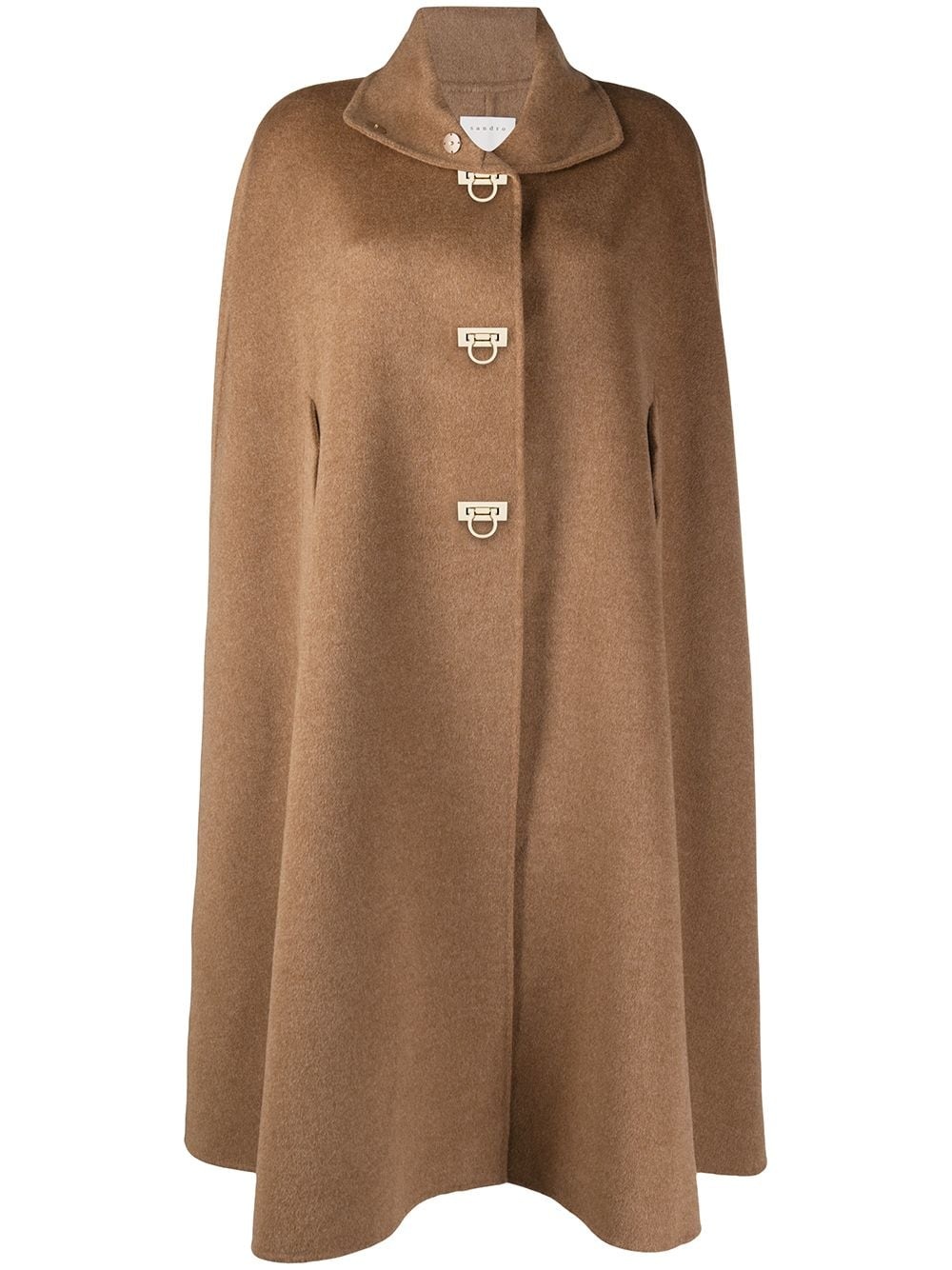 flip fastening midi cape - 1