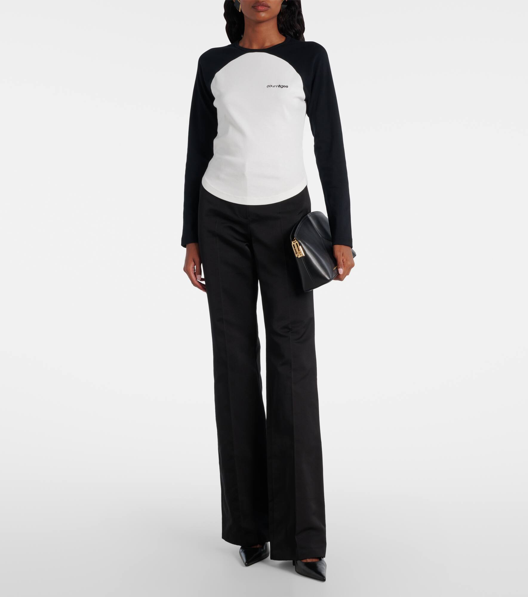 Circle Contrast cotton jersey T-shirt - 2