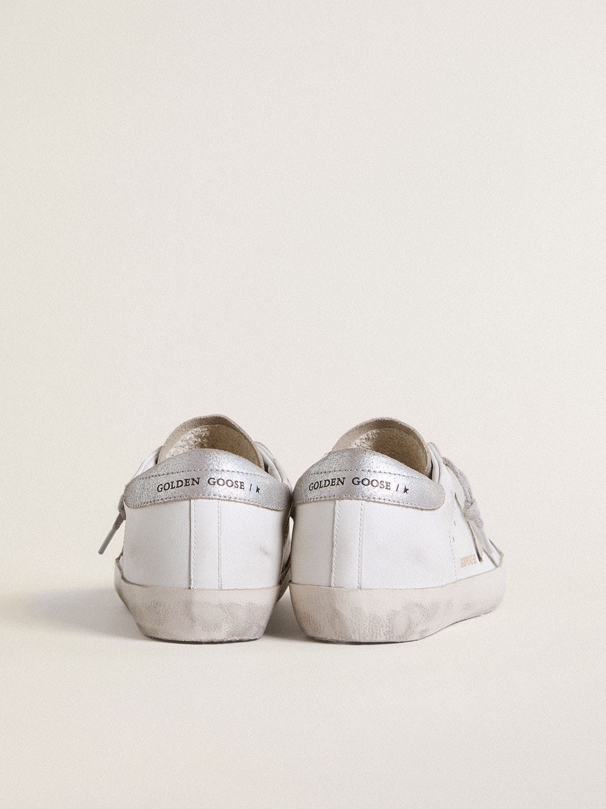 Super-Star with gray suede star and silver glitter inserts - 4