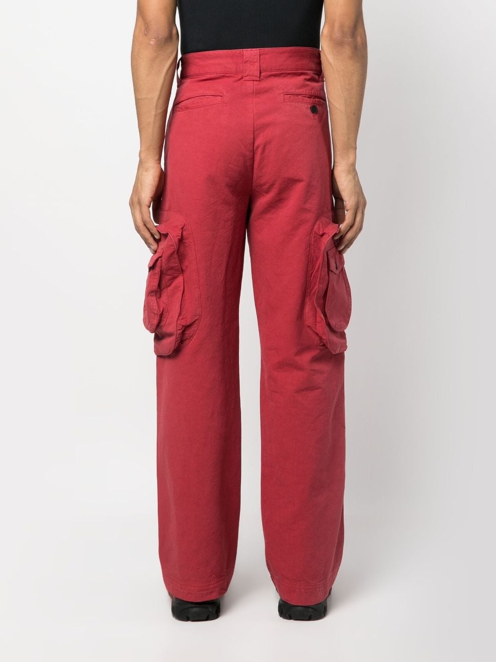 logo-patch cargo trousers - 4