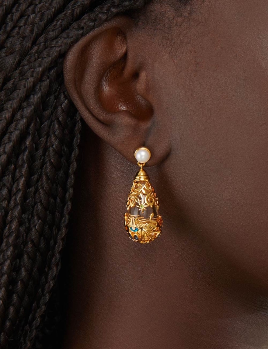 CRYSTAL TAROT DROP EARRINGS - 2