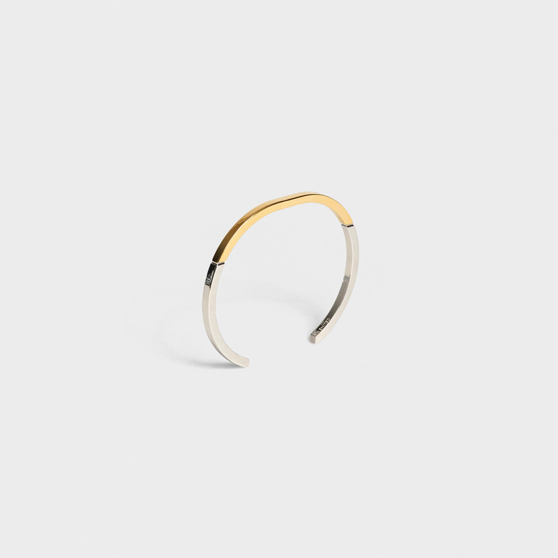 CELINE SIMPLE FORMS GOLD BRACELET IN BRASS WITH GOLD AND RHODIUM FINISH outlook