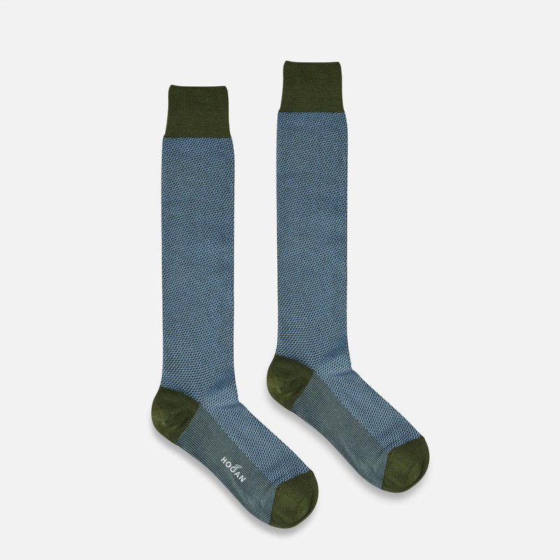 Color Block Socks Green 1