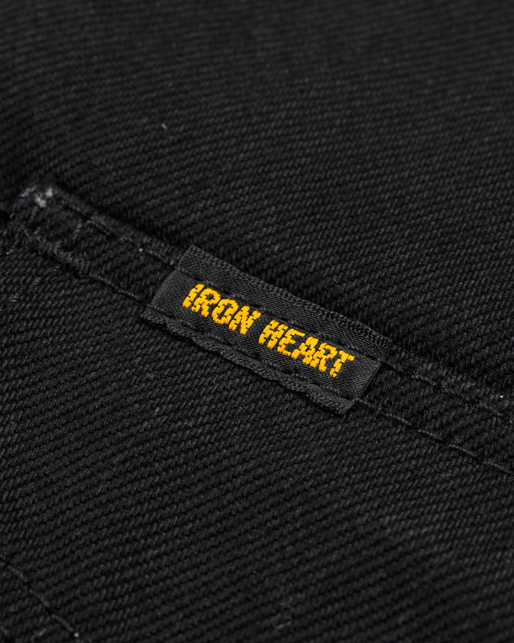 IHSH-362-BLK 16oz Non-Selvedge Denim CPO Shirt - Superblack (Fades To Grey) - 14
