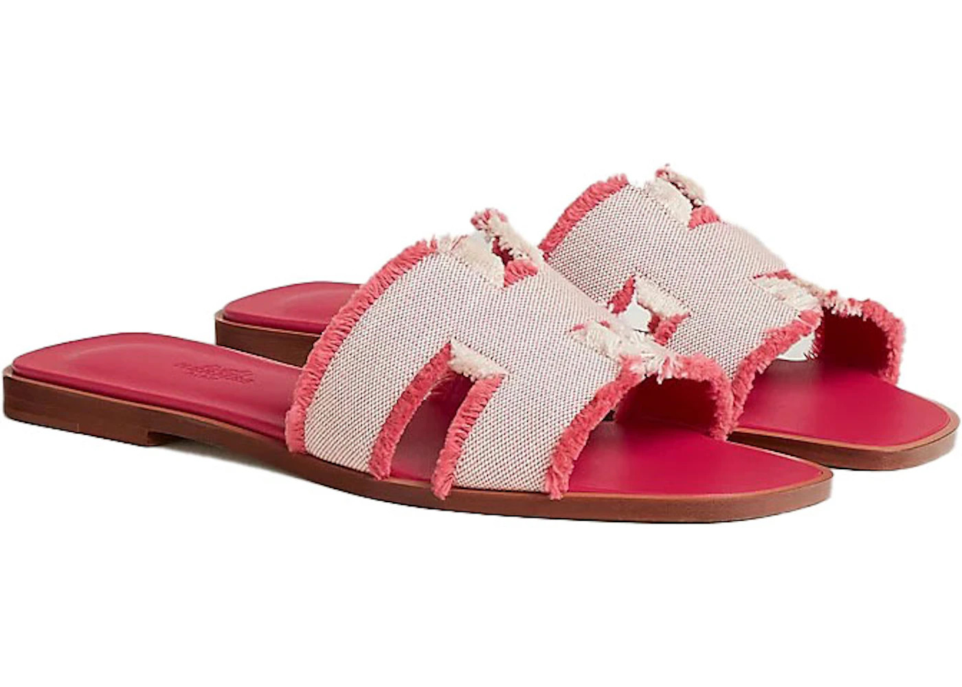 Hermes Oran Sandal Frambroise Canvas - 2