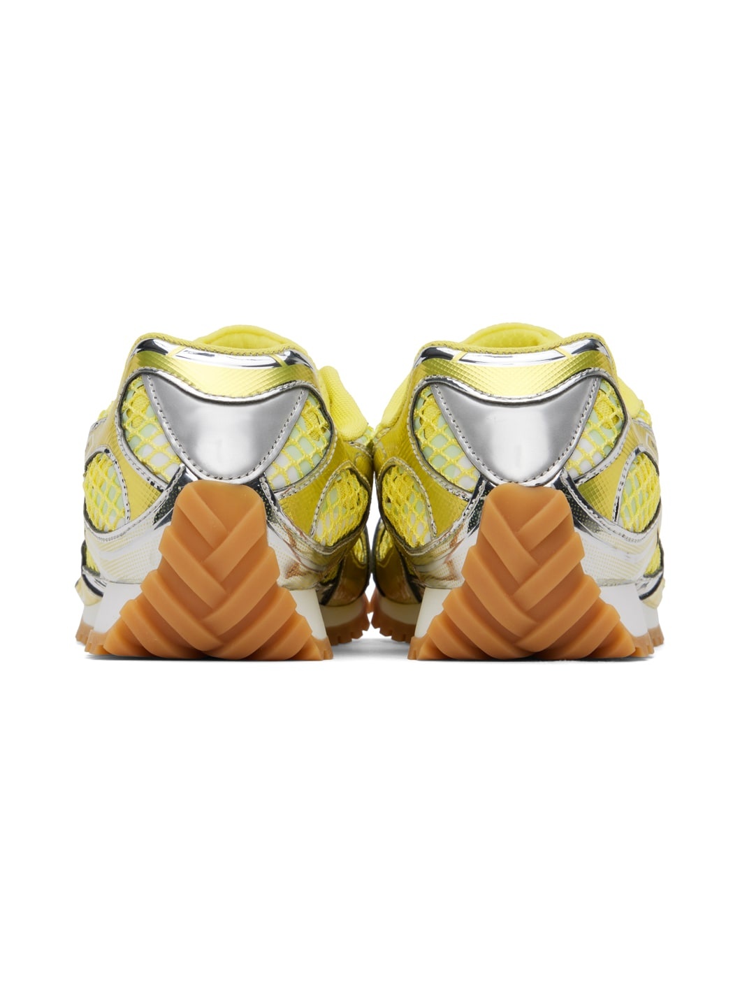 Silver & Yellow Orbit Sneakers - 2