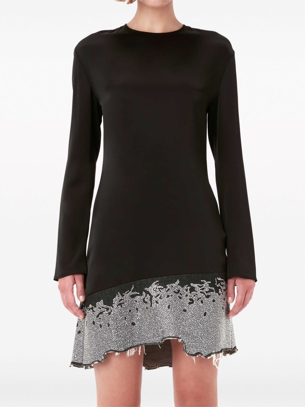 glitter-detail crew-neck minidress - 4