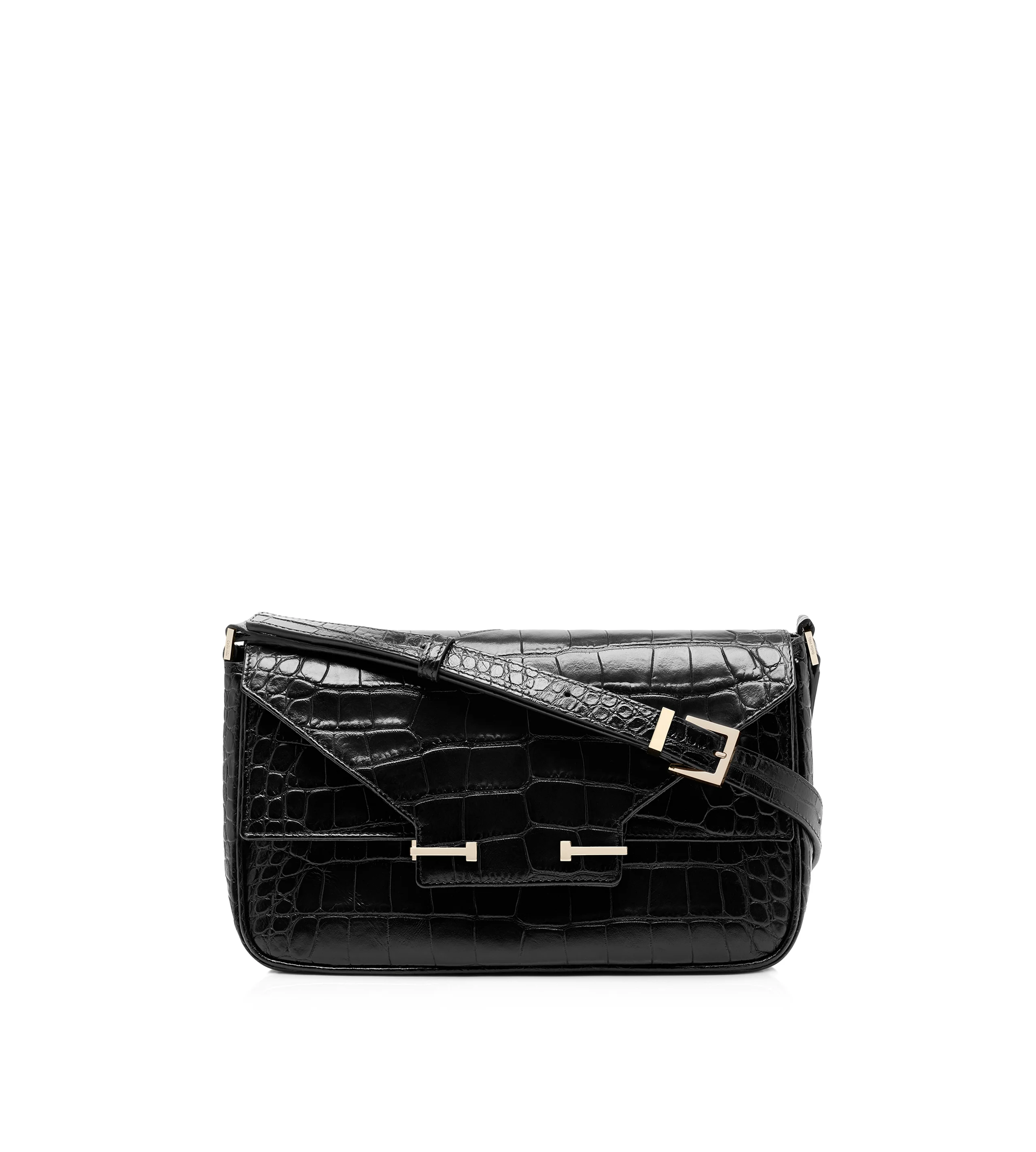 SOFT PRINTED CROCODILE LEATHER AUBE SMALL SHOULDER BAG - 1