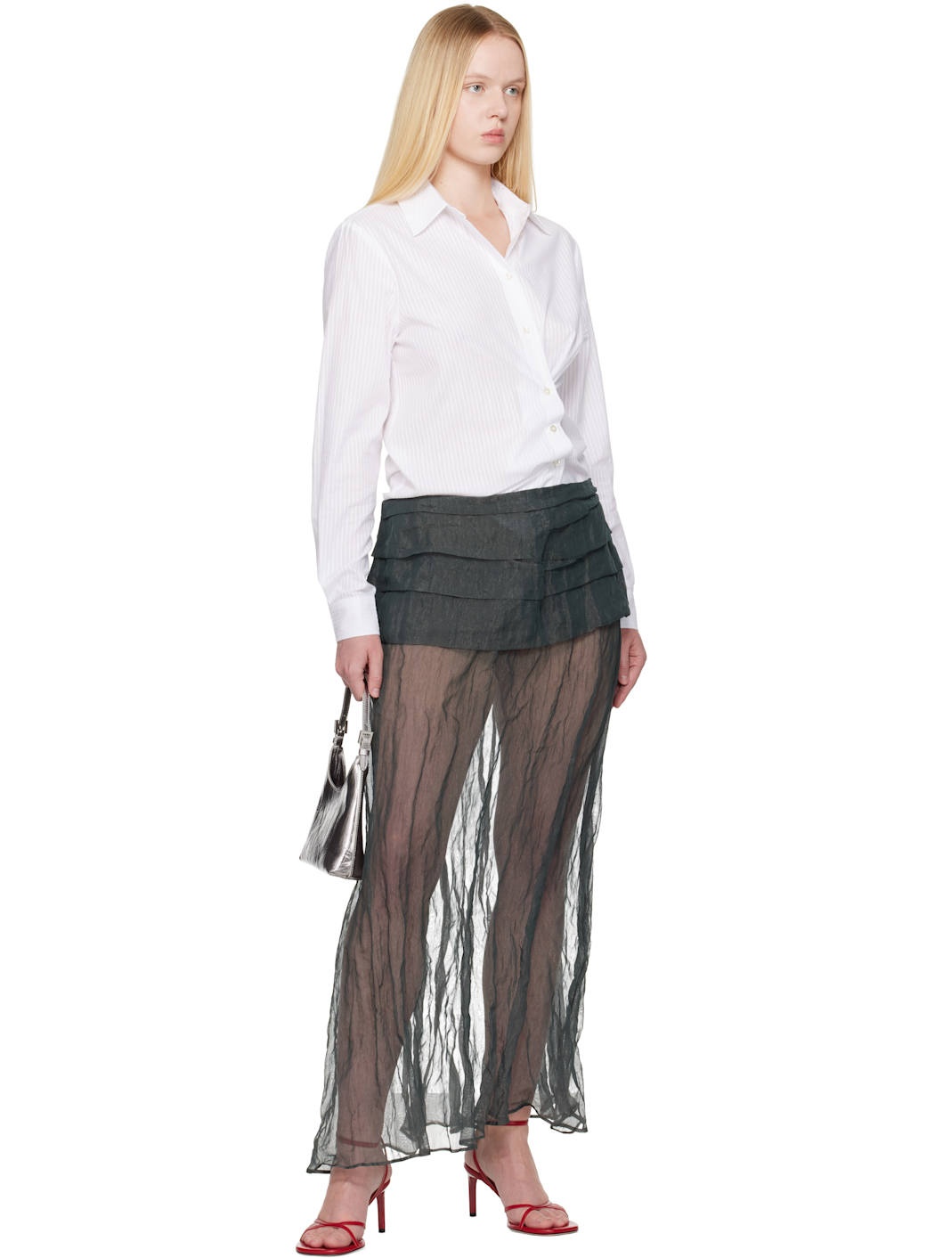 Gray Mae Maxi Skirt - 4