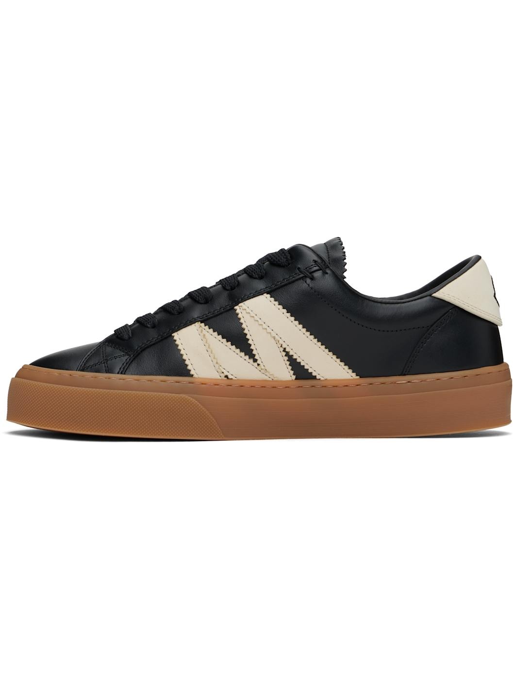 Black Monaco2 Leather & Nubuck Sneakers - 3