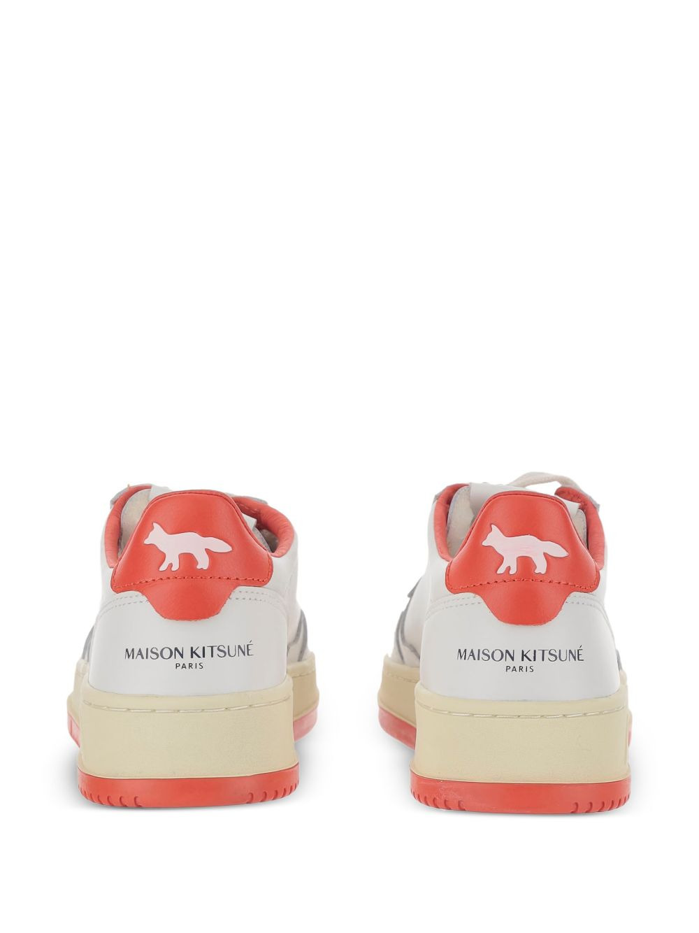 low-top leather sneakers - 3