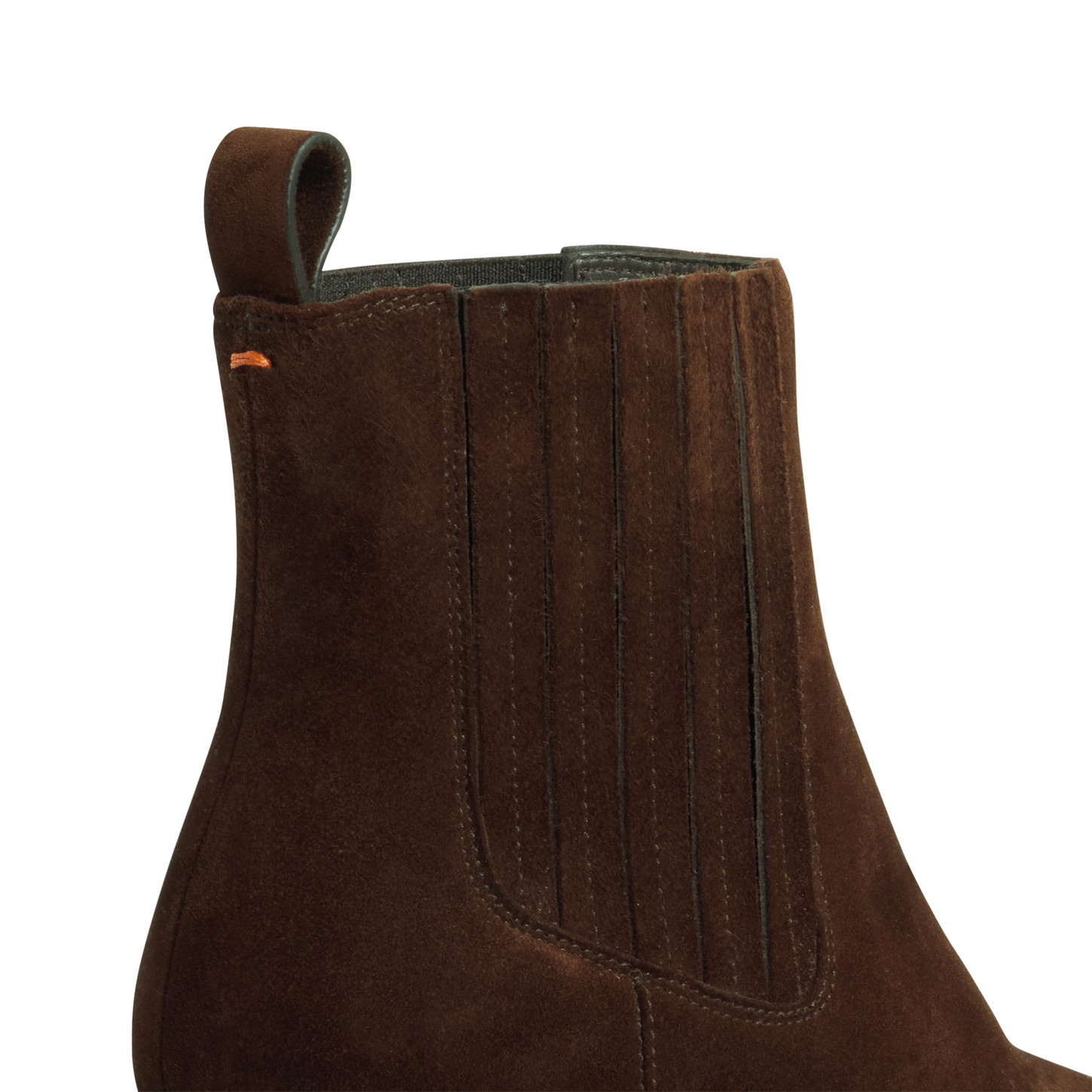 Women's dark brown suede texan ankle boot - 5