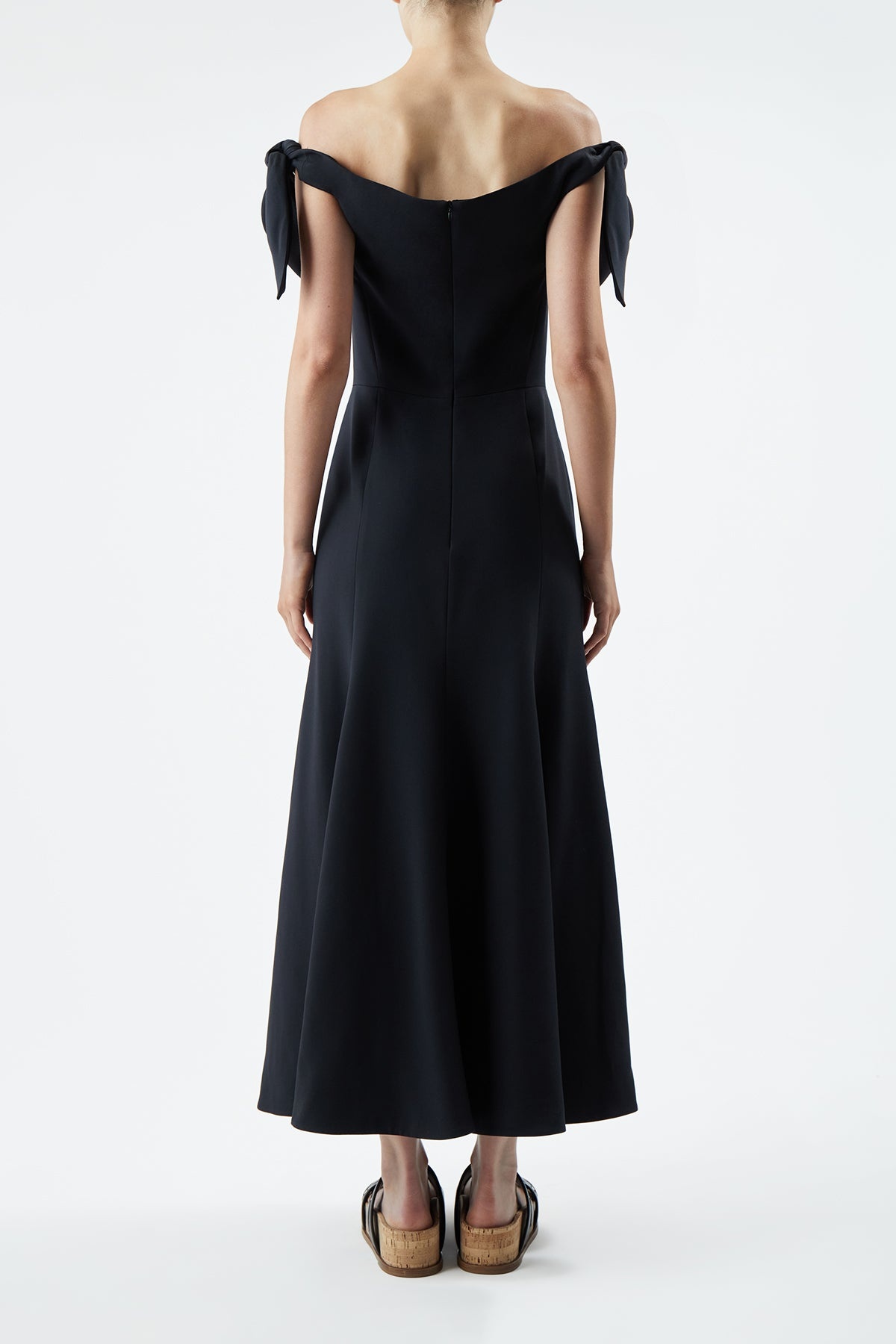 Eda Dress in Black Silk - 4