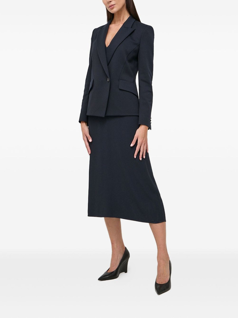 BOSS flutter-sleeve V-neck midi dress outlook