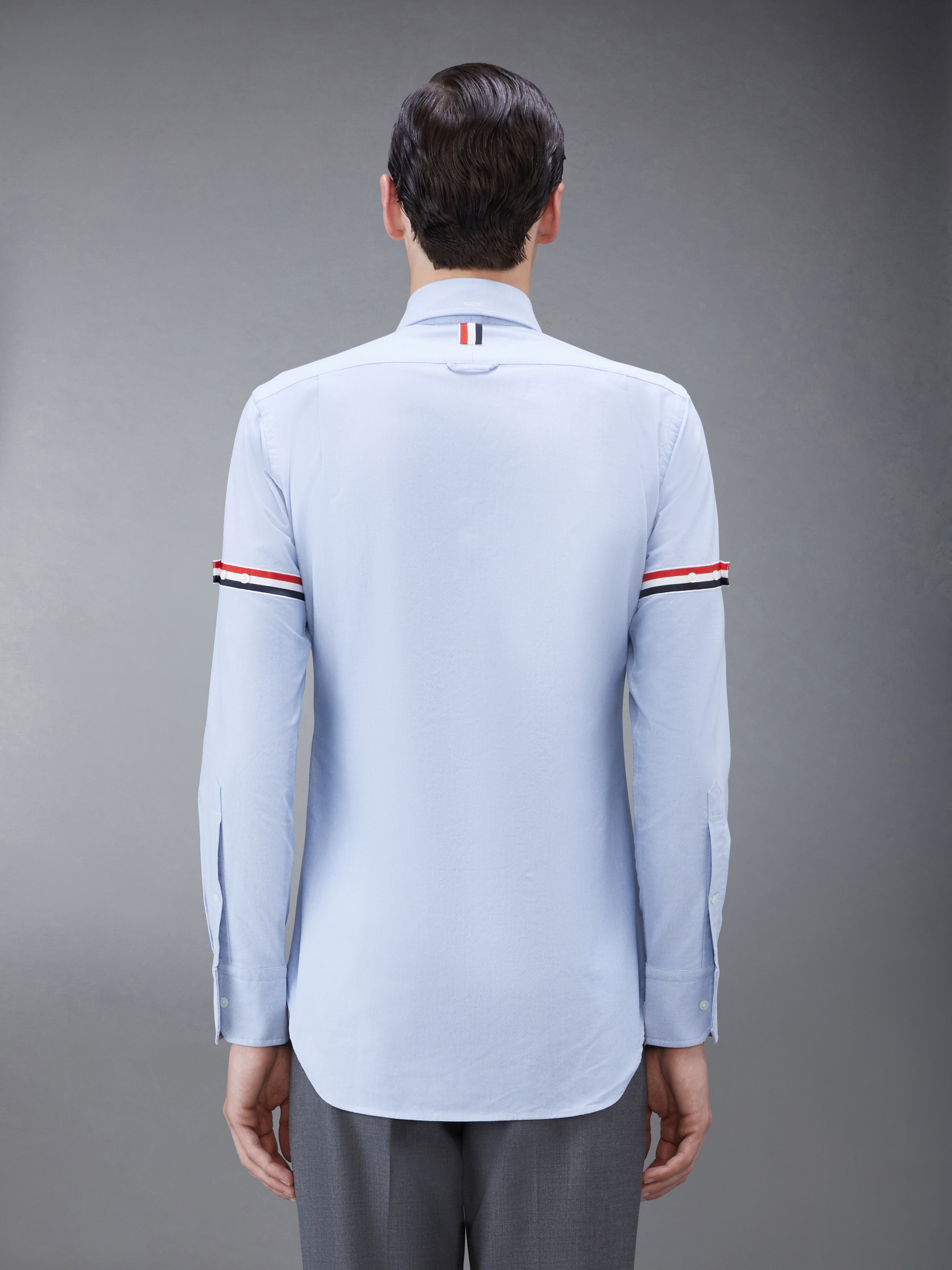 CLASSIC FIT SHIRT W/ RWB GROSGRAIN ARMBANDS IN OXFORD - 3