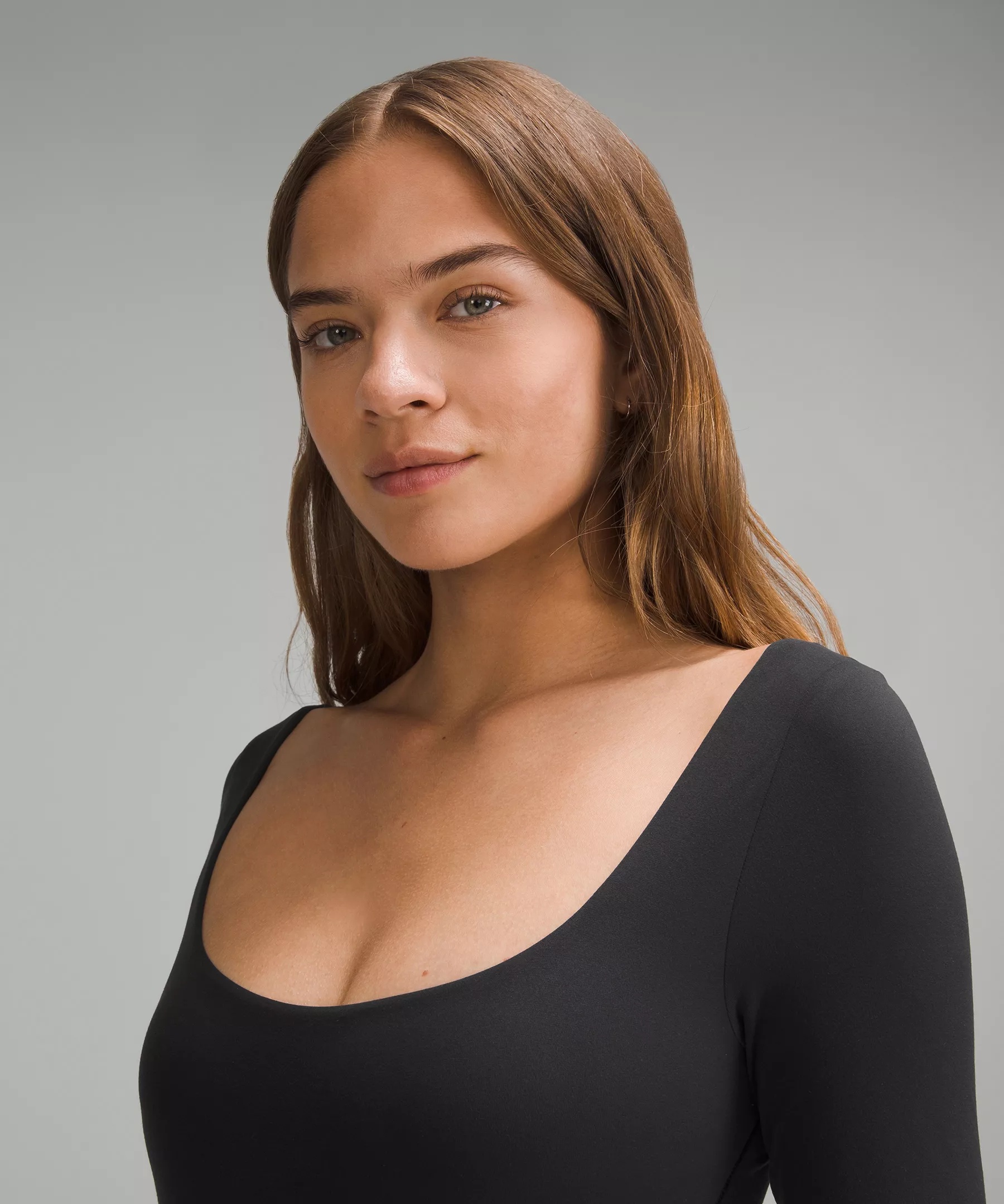 Wundermost Ultra-Soft Nulu Square-Neck Long-Sleeve Bikini Bodysuit - 4