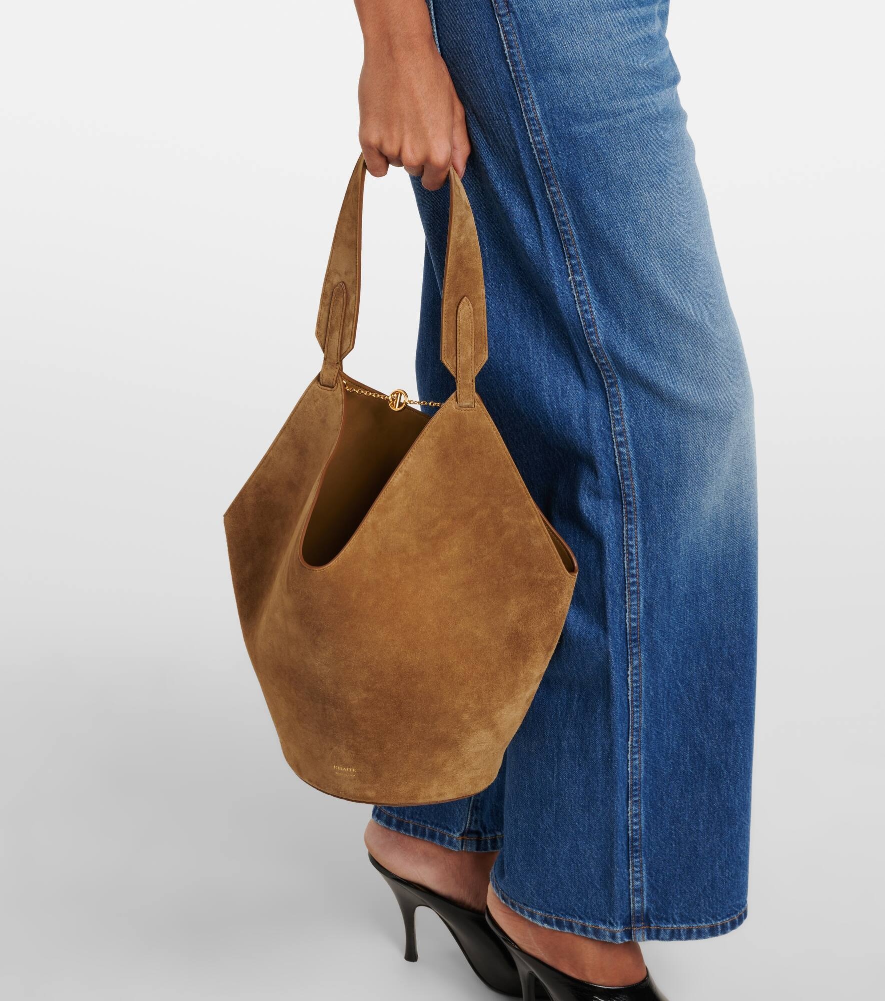Lotus Small suede tote bag - 2