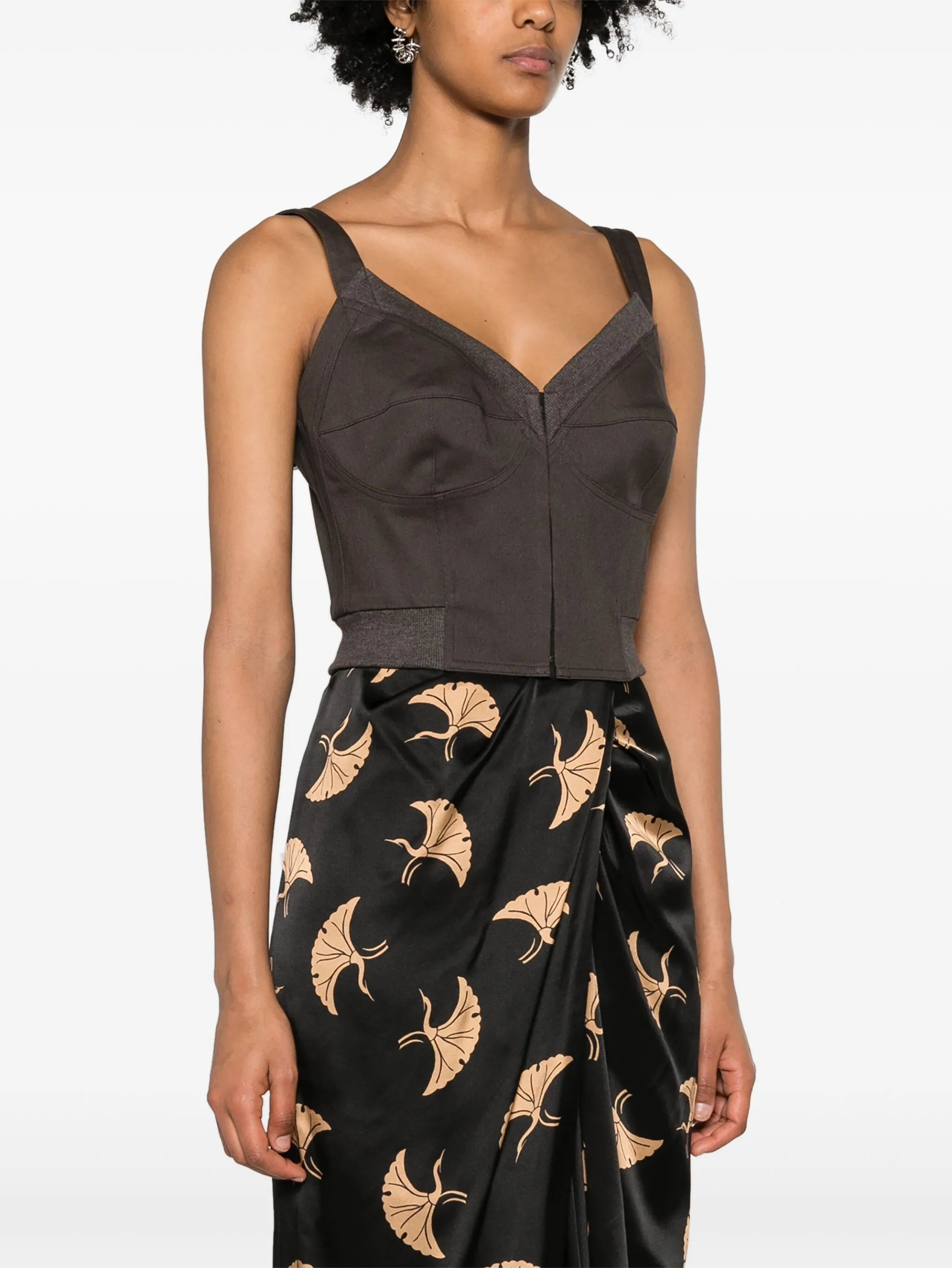 bustier cropped tank top - 3