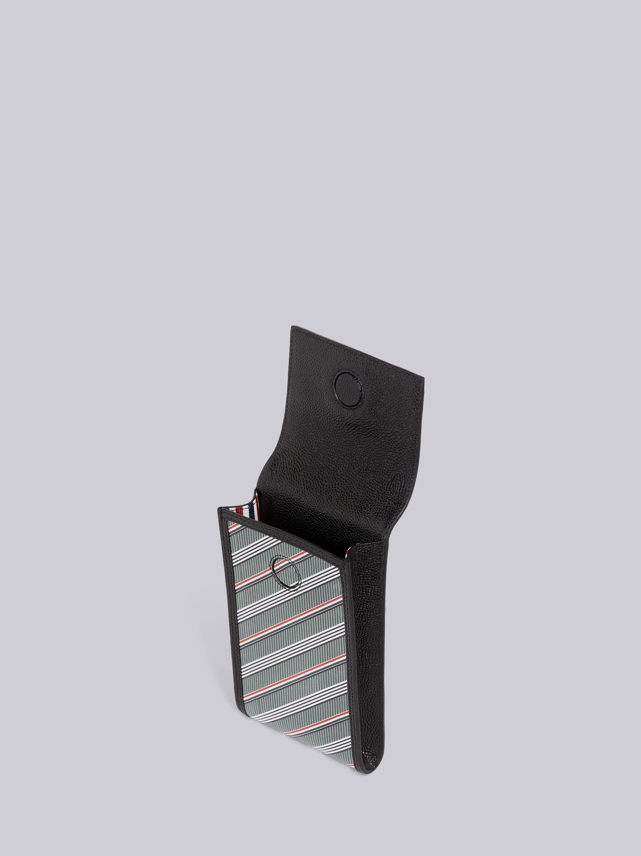 Medium Grey Monogram Coated Canvas Phone Holder With Flap - 4