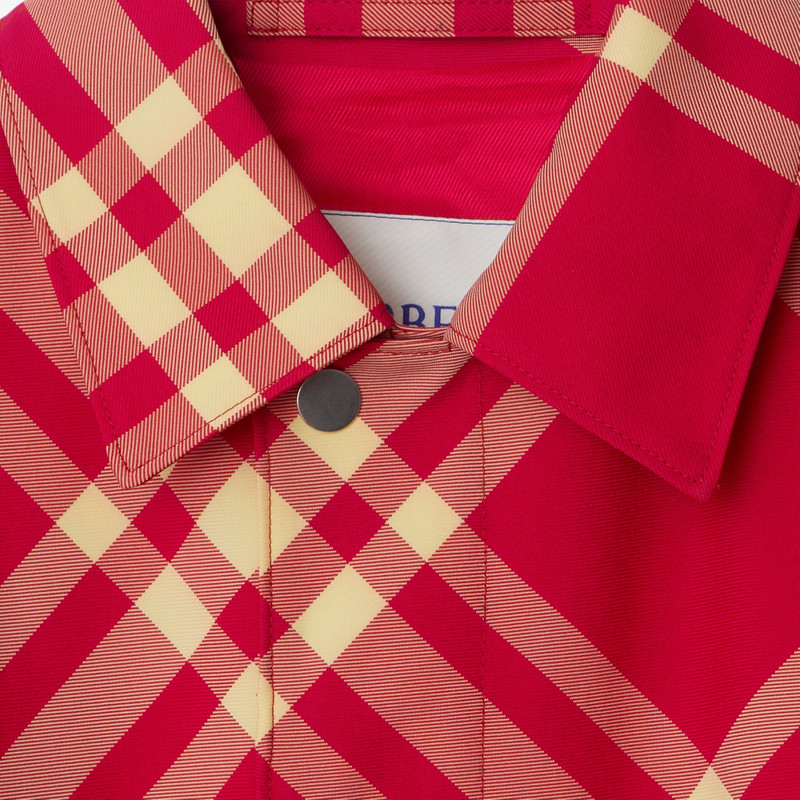 Mid-length Check Car Coat 6