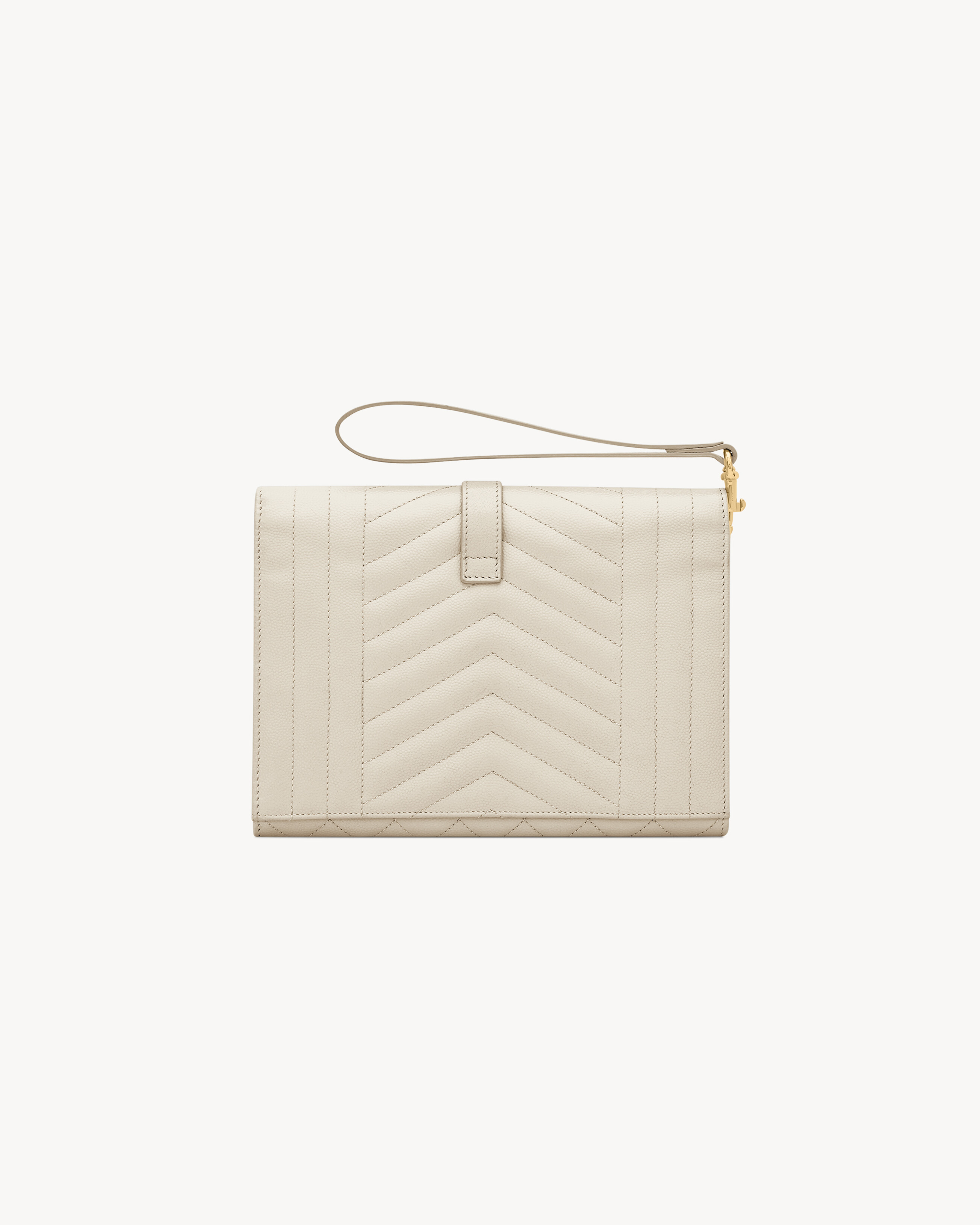 ENVELOPE FLAP POUCH IN MIX MATELASSÉ GRAIN DE POUDRE LEATHER - 3
