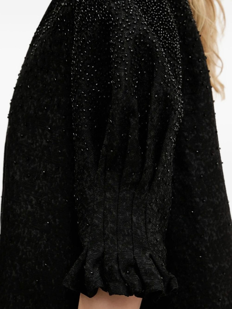 beaded puff-sleeve mini dress 3