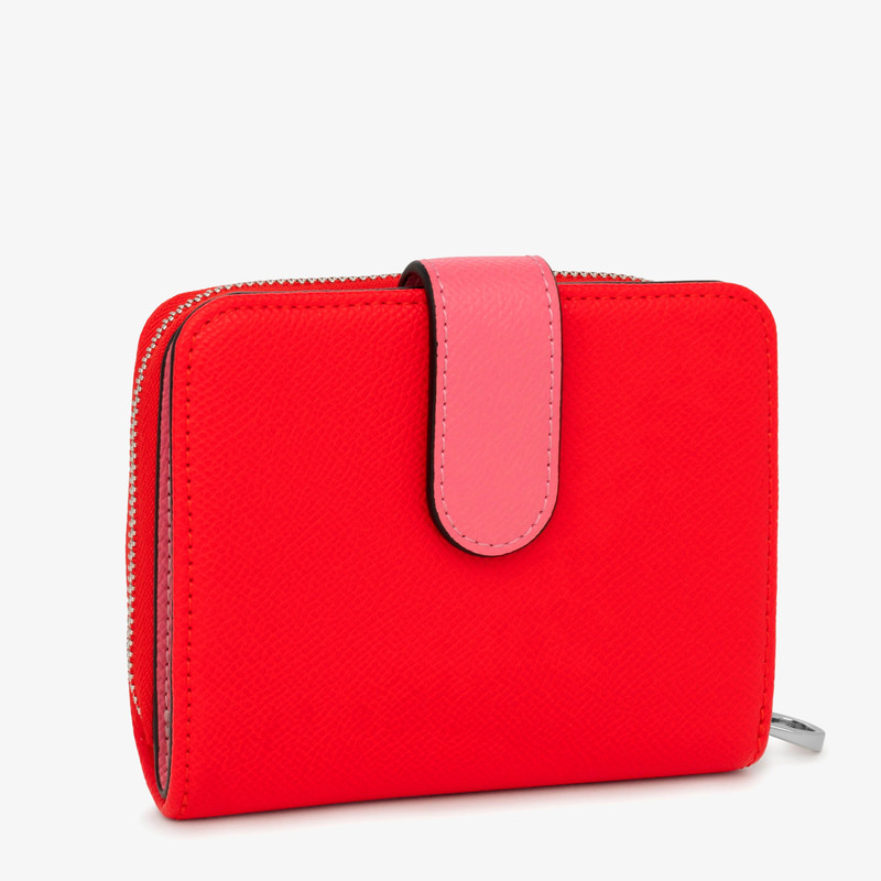 TOUS Small red New Dubai Saffiano Wallet outlook