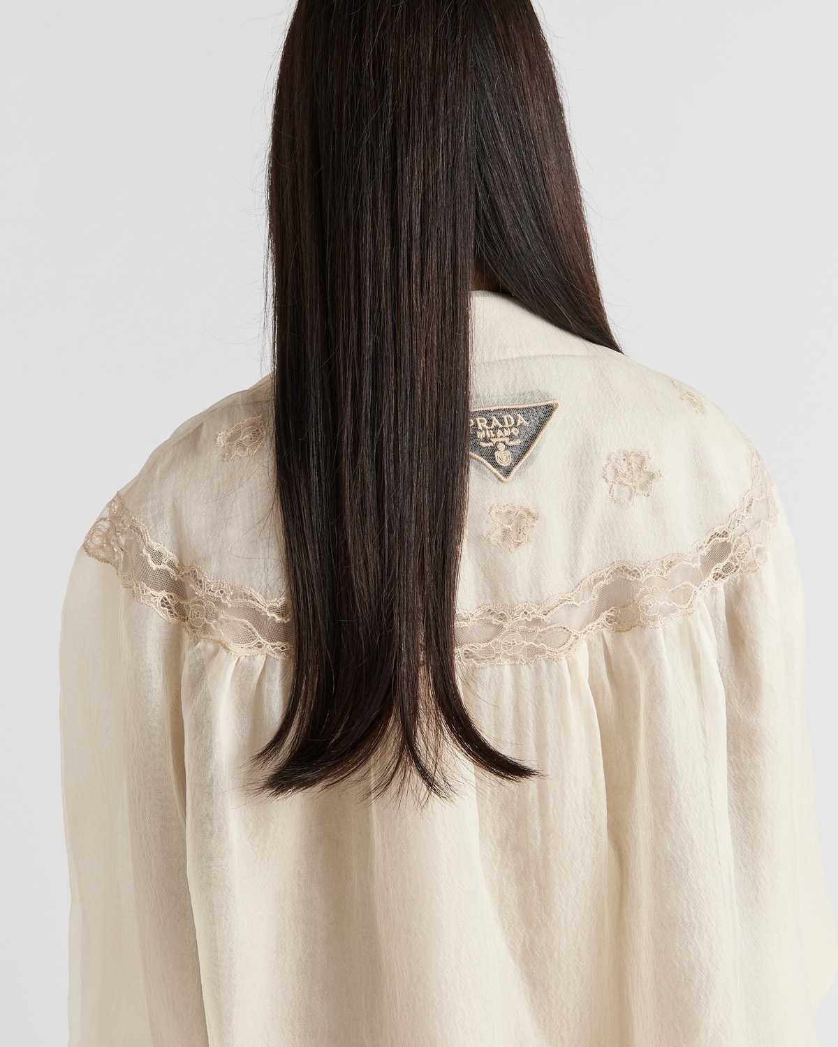 Single-breasted nylonette and Panama cotton coat - 6