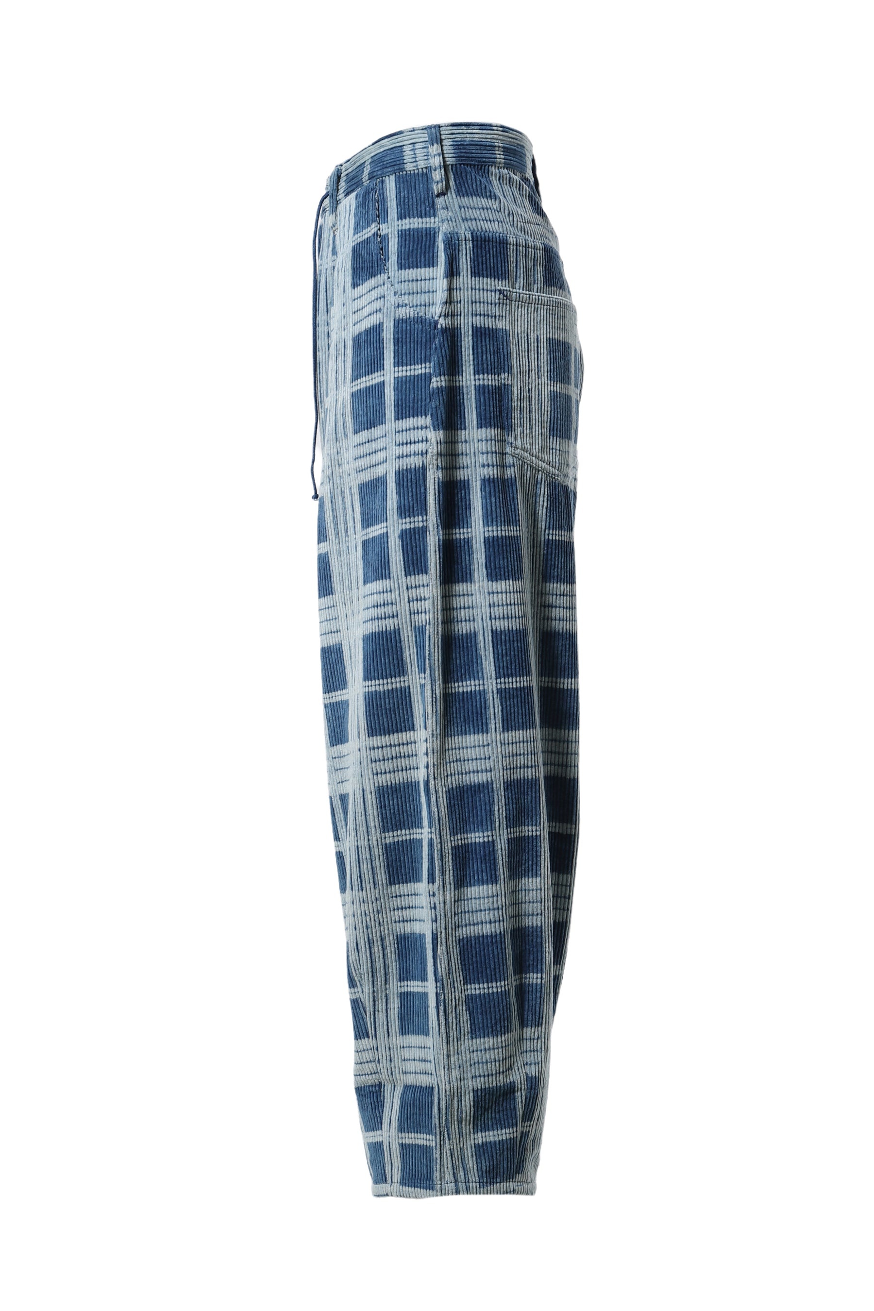 LUSH PANTS / INDIGO CHECK CORDUROY - 3