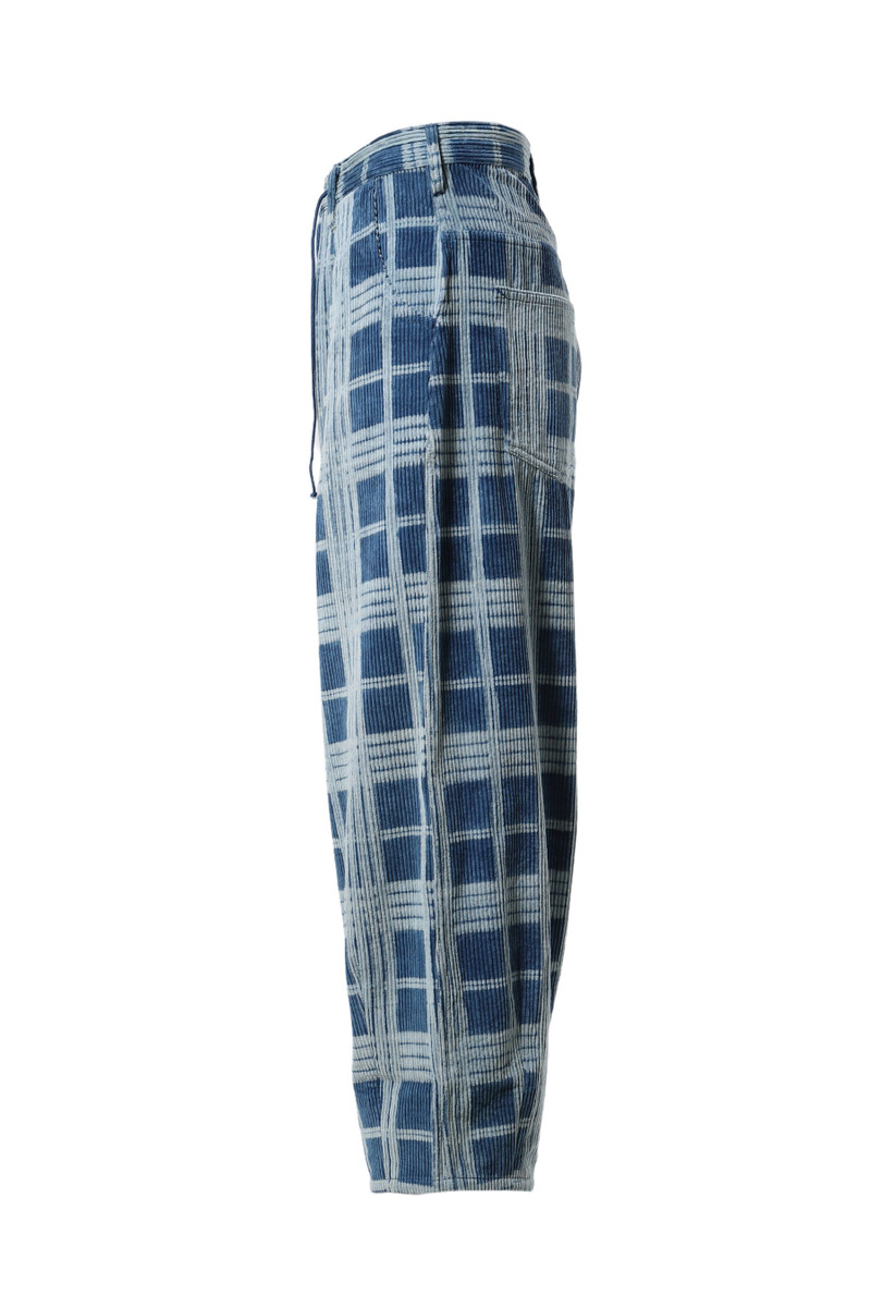 LUSH PANTS / INDIGO CHECK CORDUROY 3