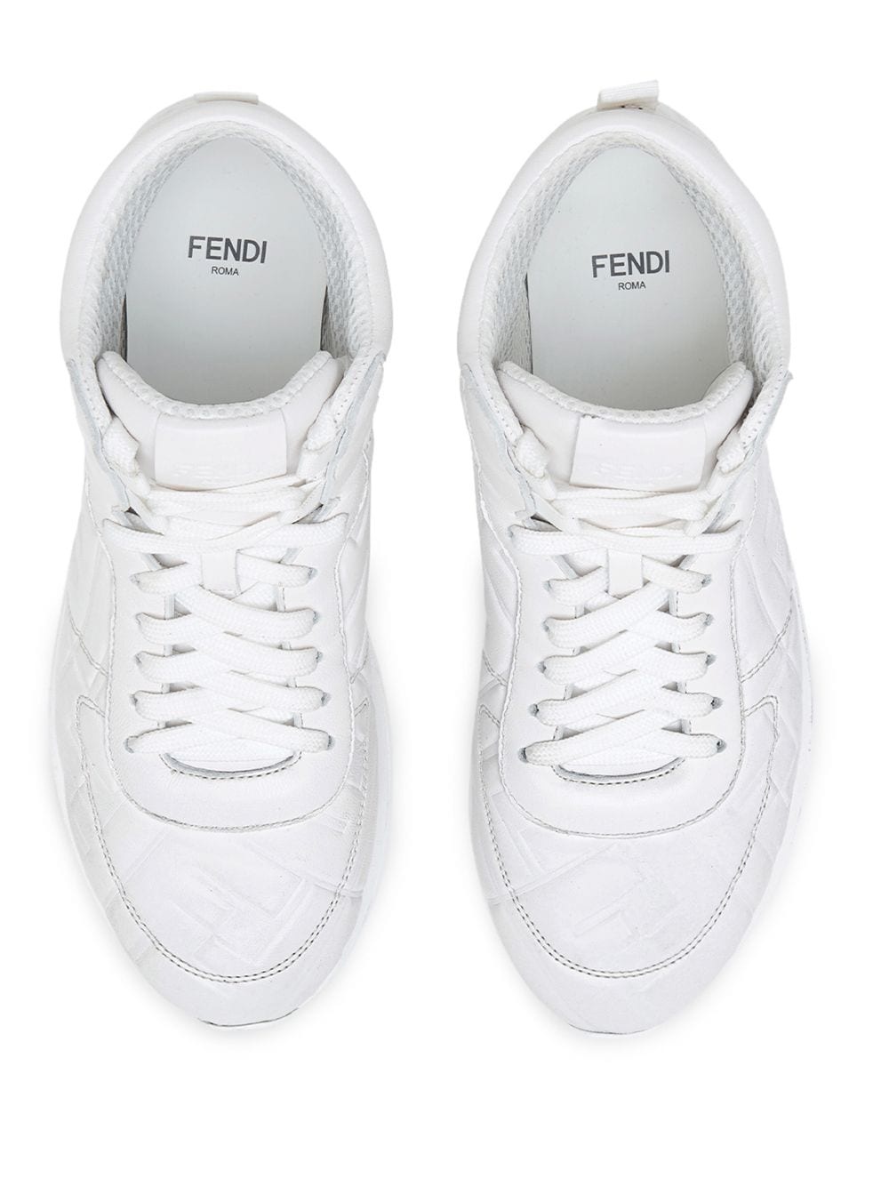 embossed FF motif sneakers - 4