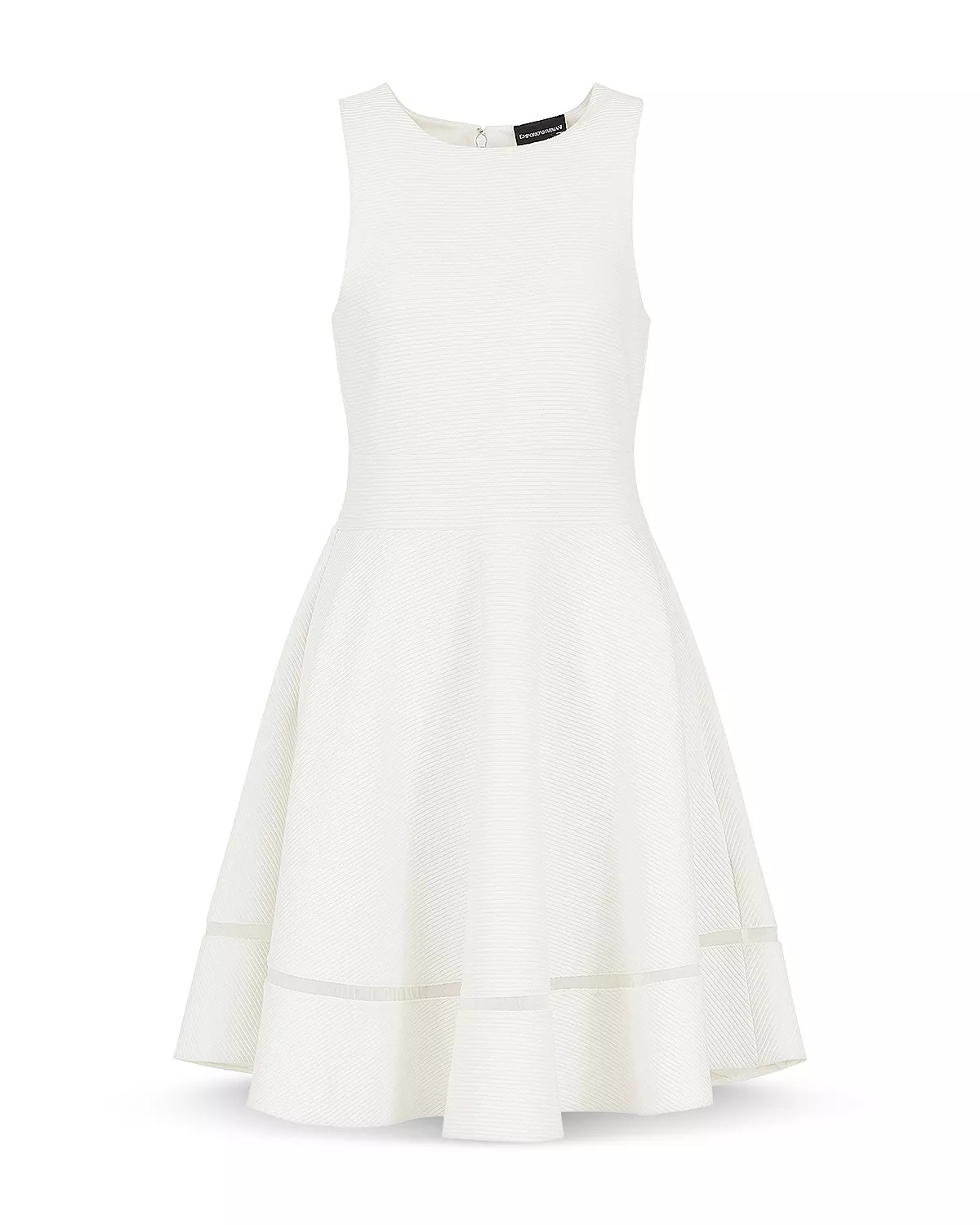 Mesh Trim Sleeveless Fit and Flare Dress - 5