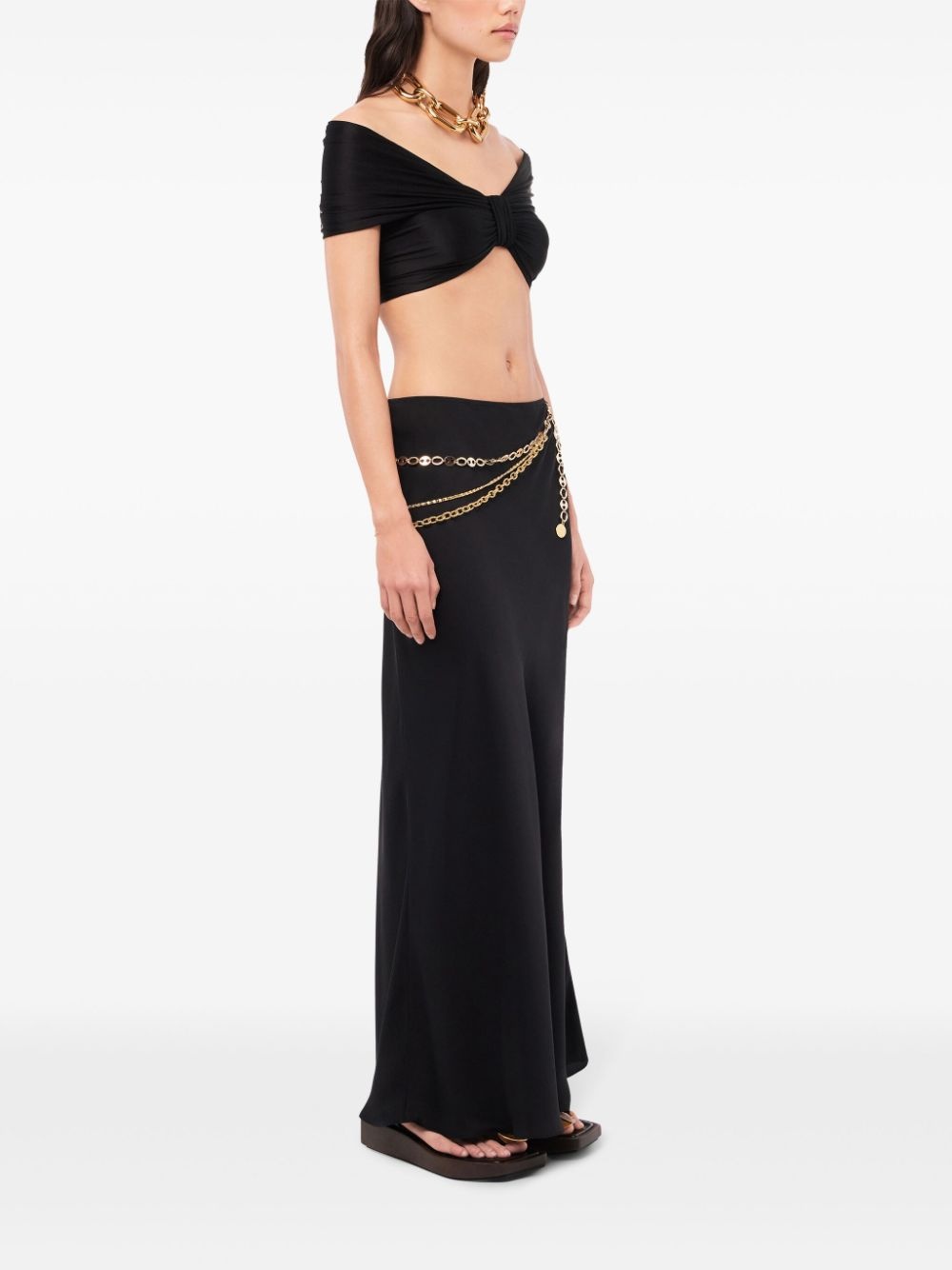 chain-detail maxi skirt - 3