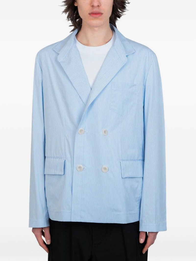 pinstripe double-breasted blazer 1