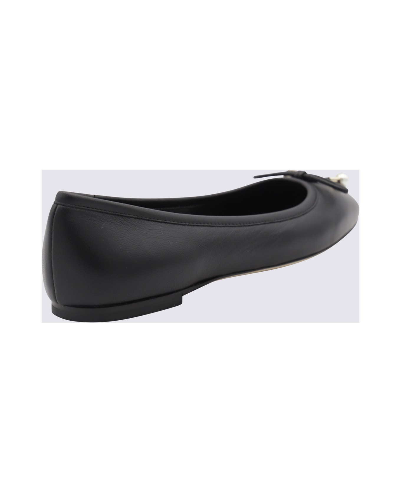 Black Leather Flats - 2