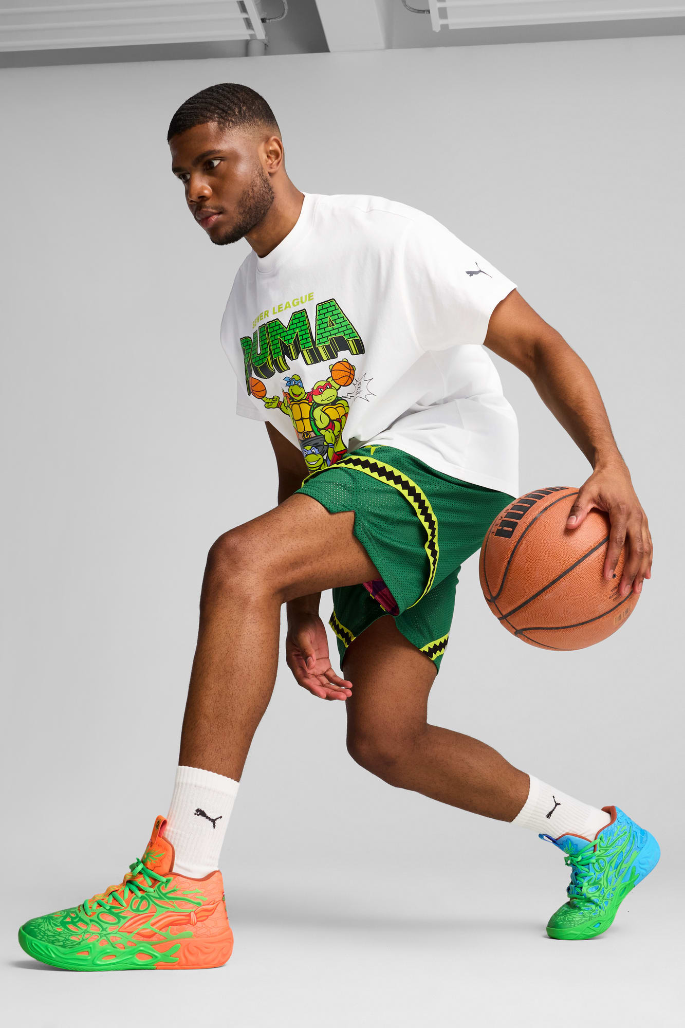 PUMA x LAMELO BALL x TMNT Leonardo &amp; Michelangelo MB.04 Men's Basketball Shoes - 10