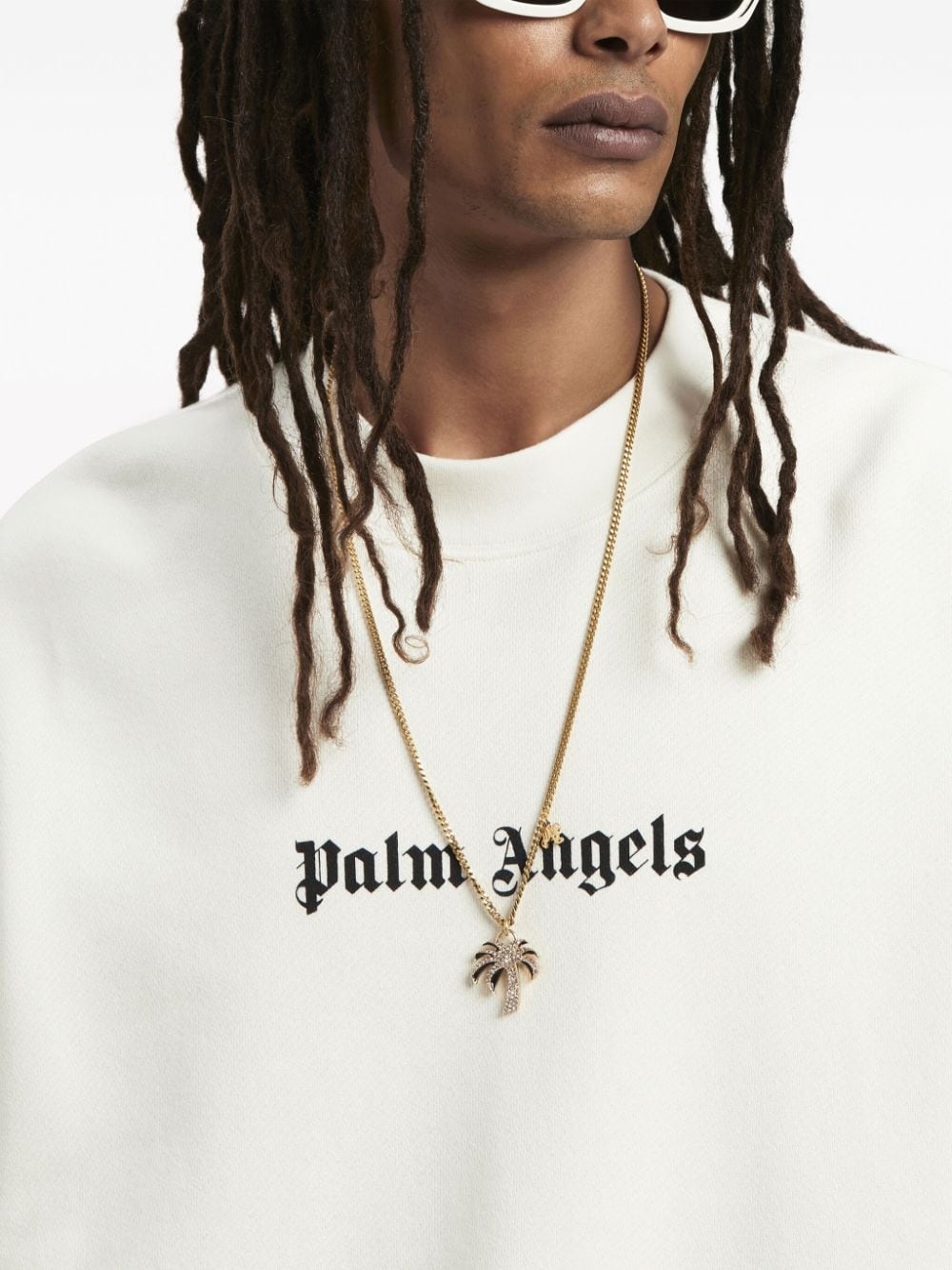 logo-print jersey sweatshirt - 6